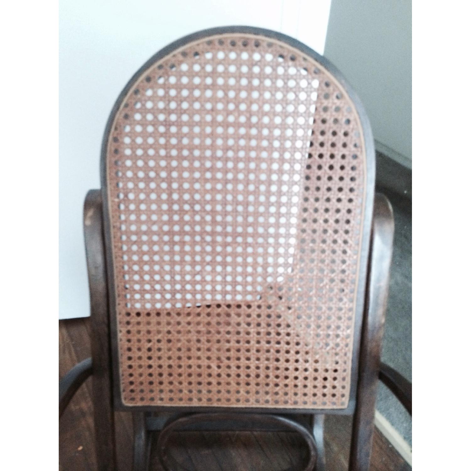 Rocking Wooden Rattan Chair - image-4