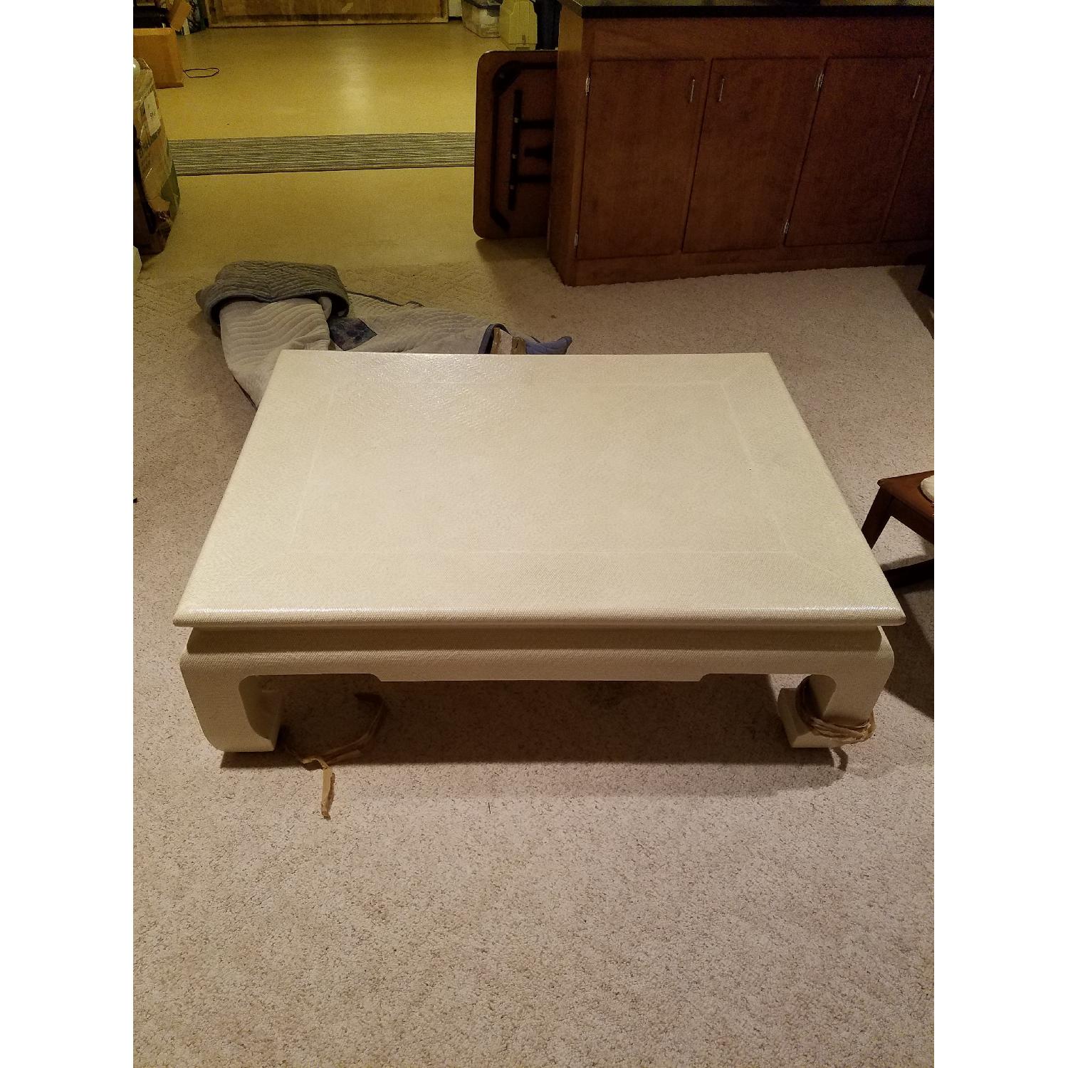 Custom Egg Shell Ming Style Rectangle Coffee Table - image-2