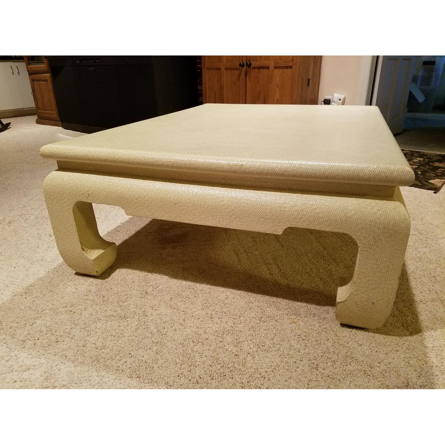 Custom Egg Shell Ming Style Rectangle Coffee Table - image-4