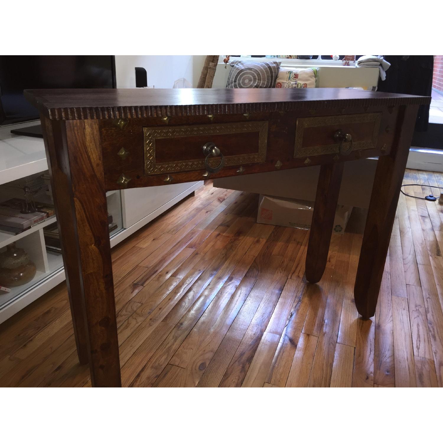 Pier 1 Vintage Heera Indian Handcrafted Console Table AptDeco