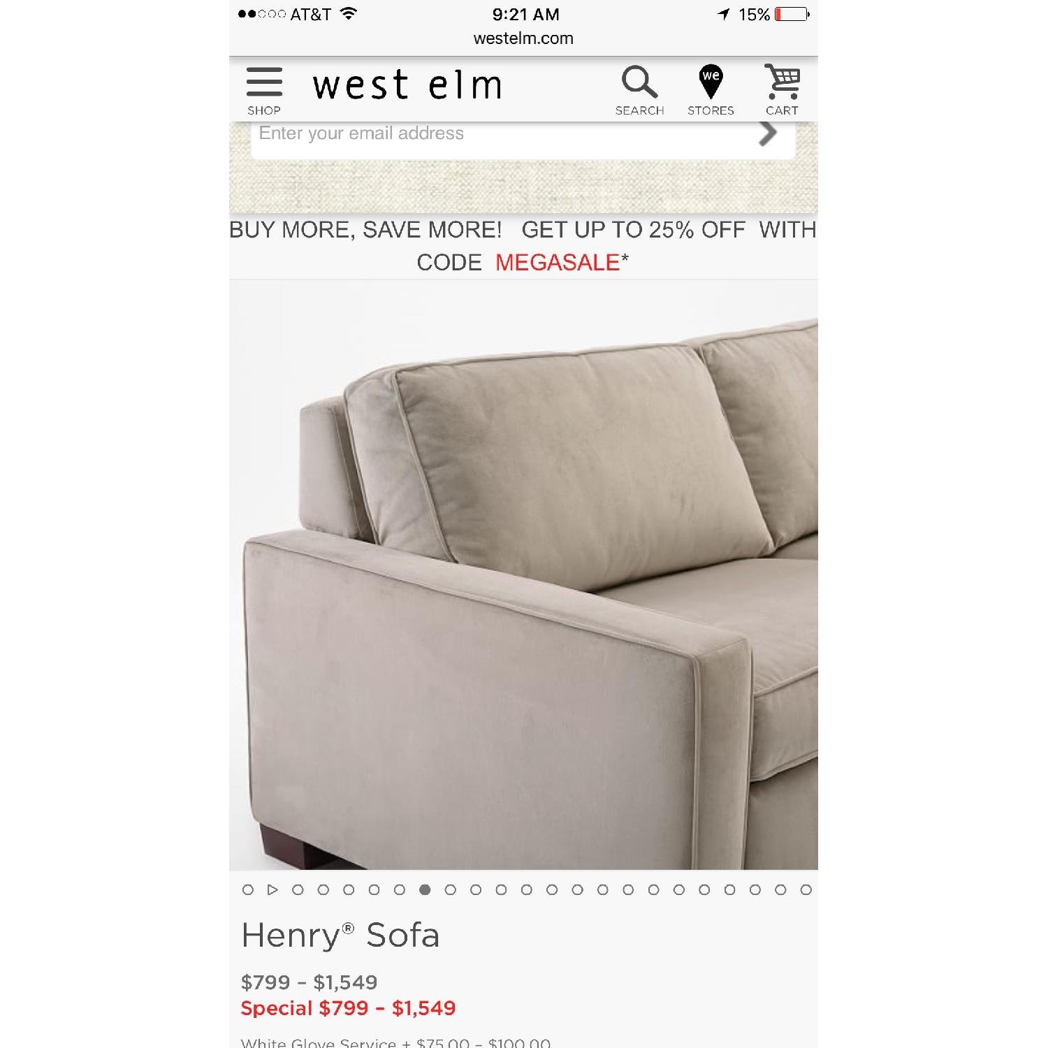 West Elm Henry Sofa - image-3