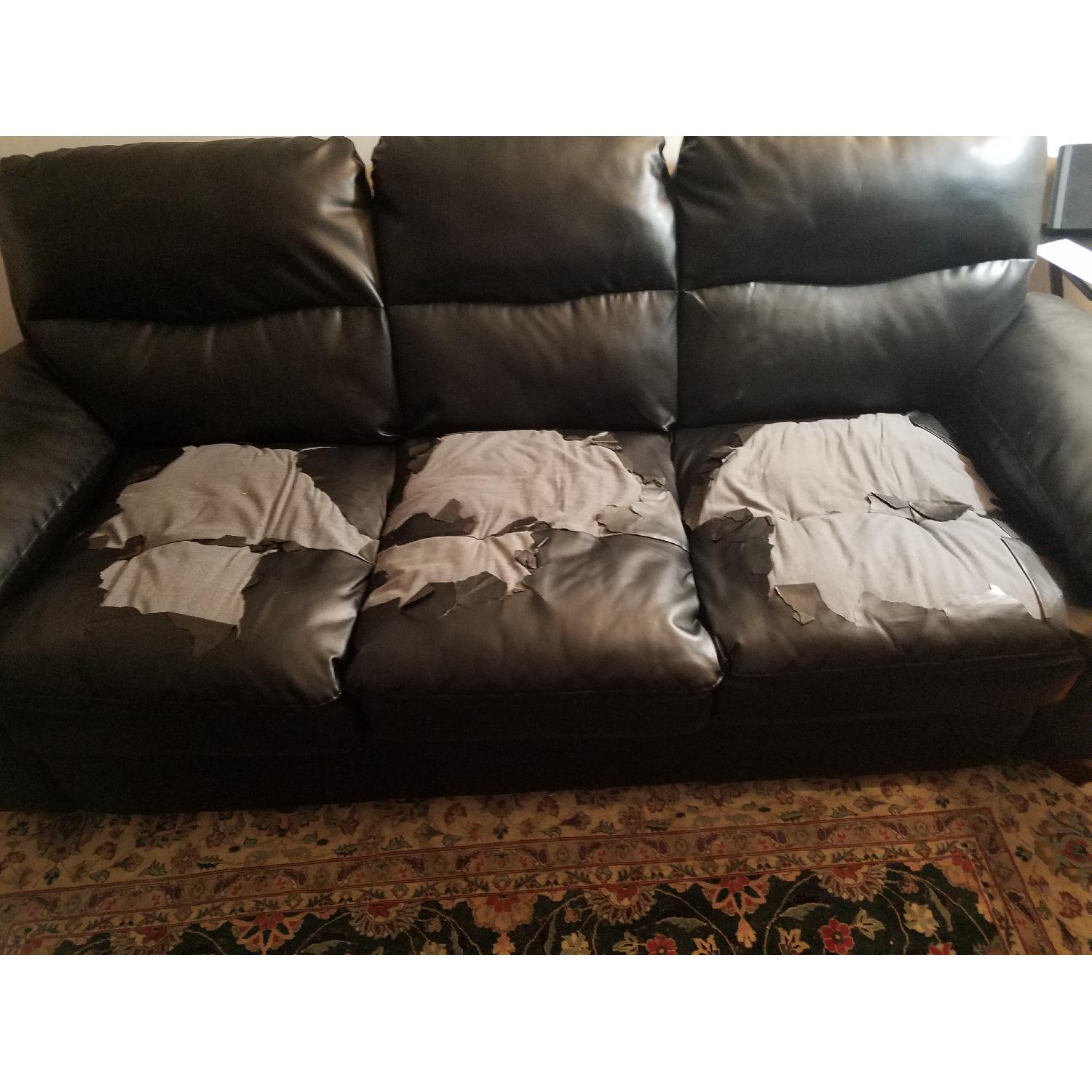 Jennifer Convertibles Leather Couch - image-3