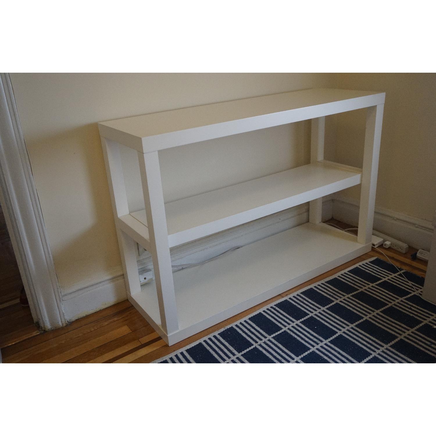 West Elm Parsons Low Bookcase in White - image-2