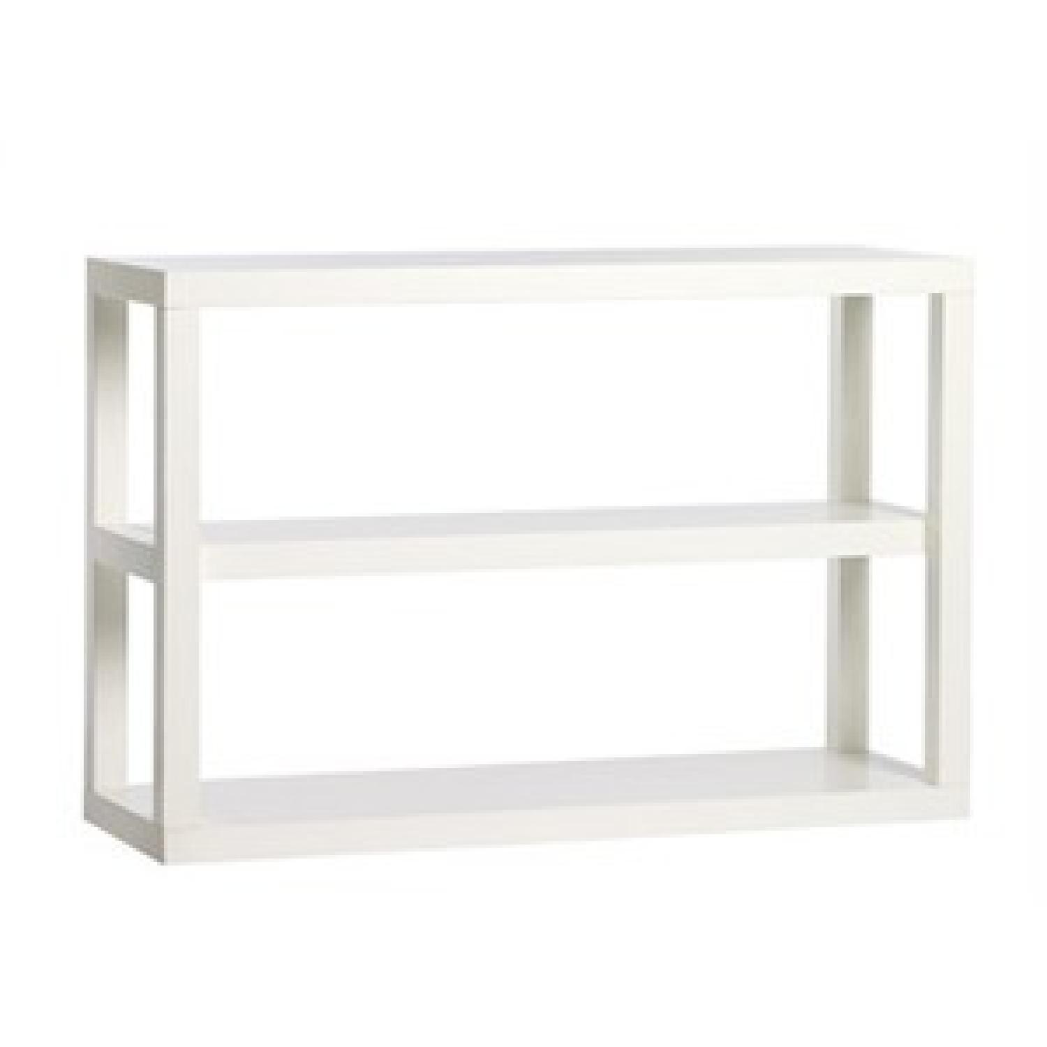 West Elm Parsons Low Bookcase in White - image-3