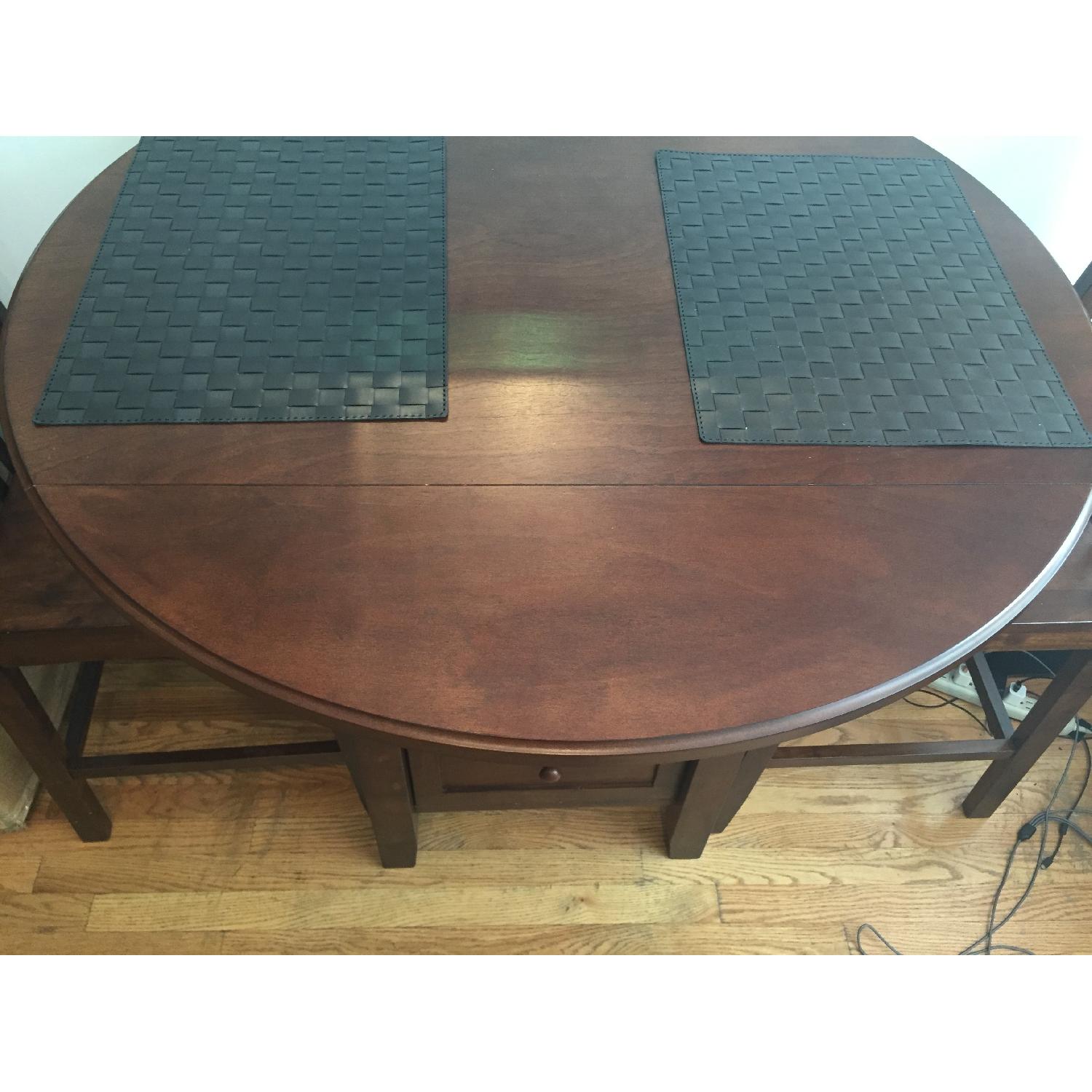 Threshold Wood High Top Table w/ 2 Chairs - image-2