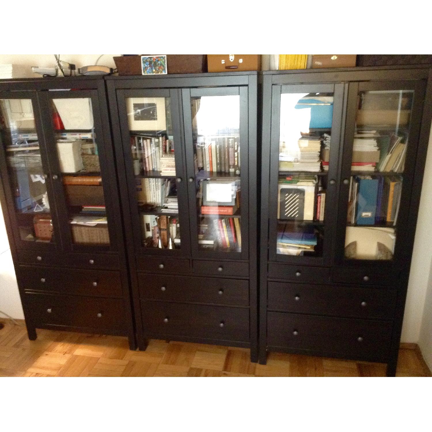 Ikea Hemnes Glass-Doored Cabinets - image-1