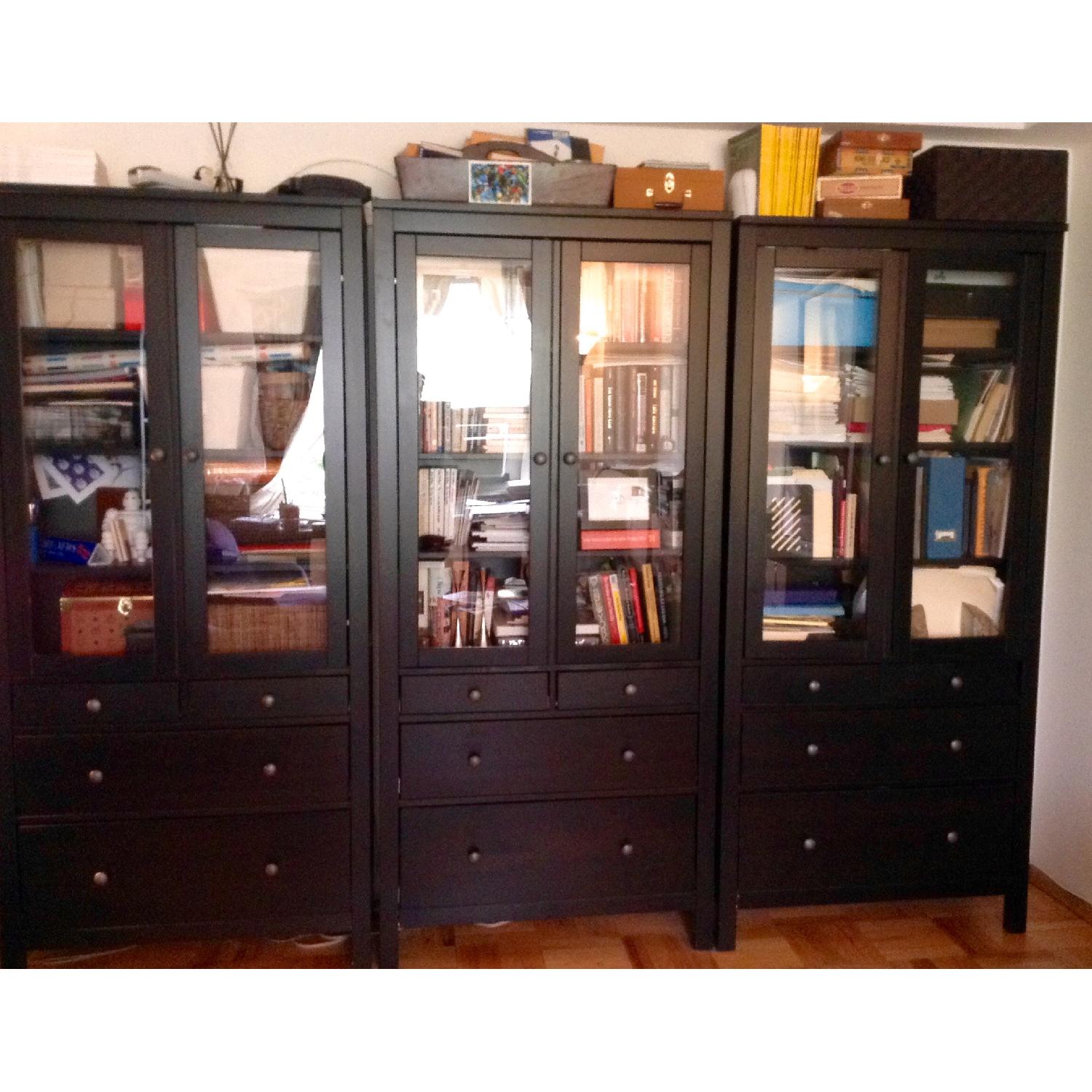 Ikea Hemnes Glass-Doored Cabinets - image-3