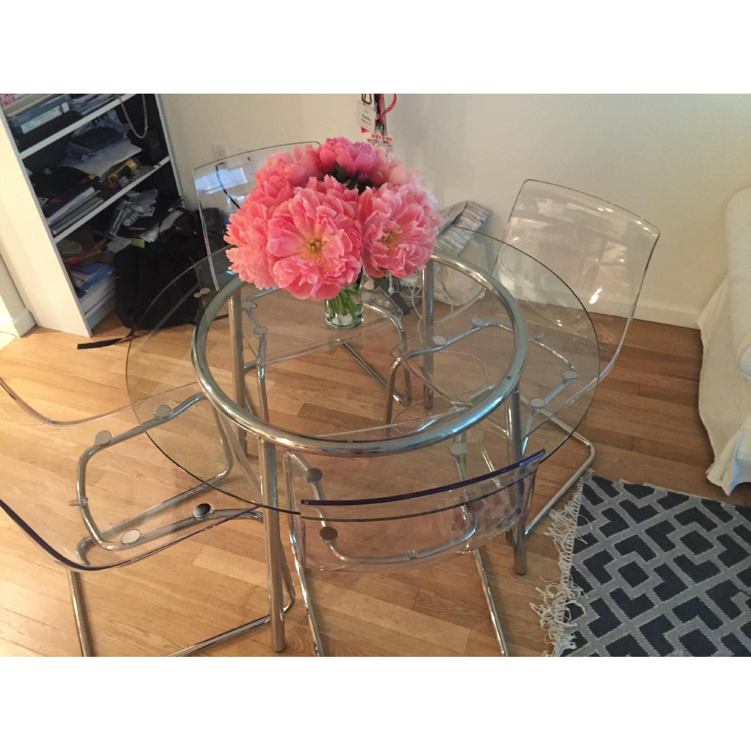 Ikea Salmi Round Dining Table w/ 4 Chairs - image-1