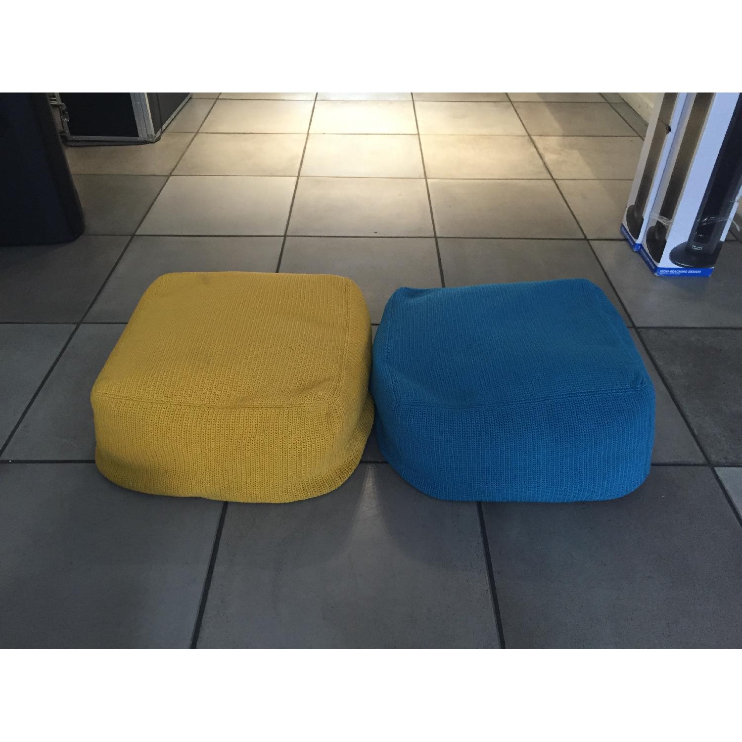 Crate & Barrel Indoor/Outdoor Poufs - image-1