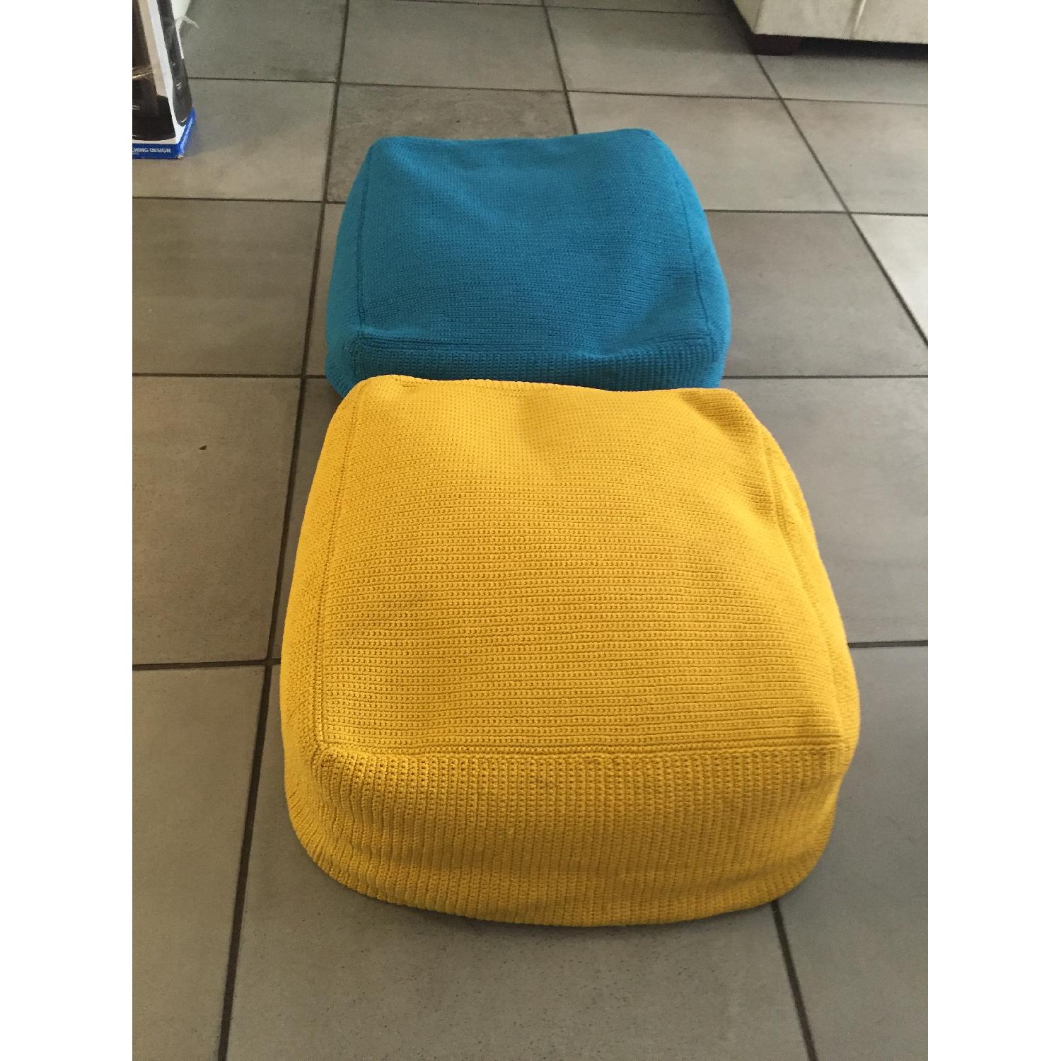 Crate & Barrel Indoor/Outdoor Poufs - image-3
