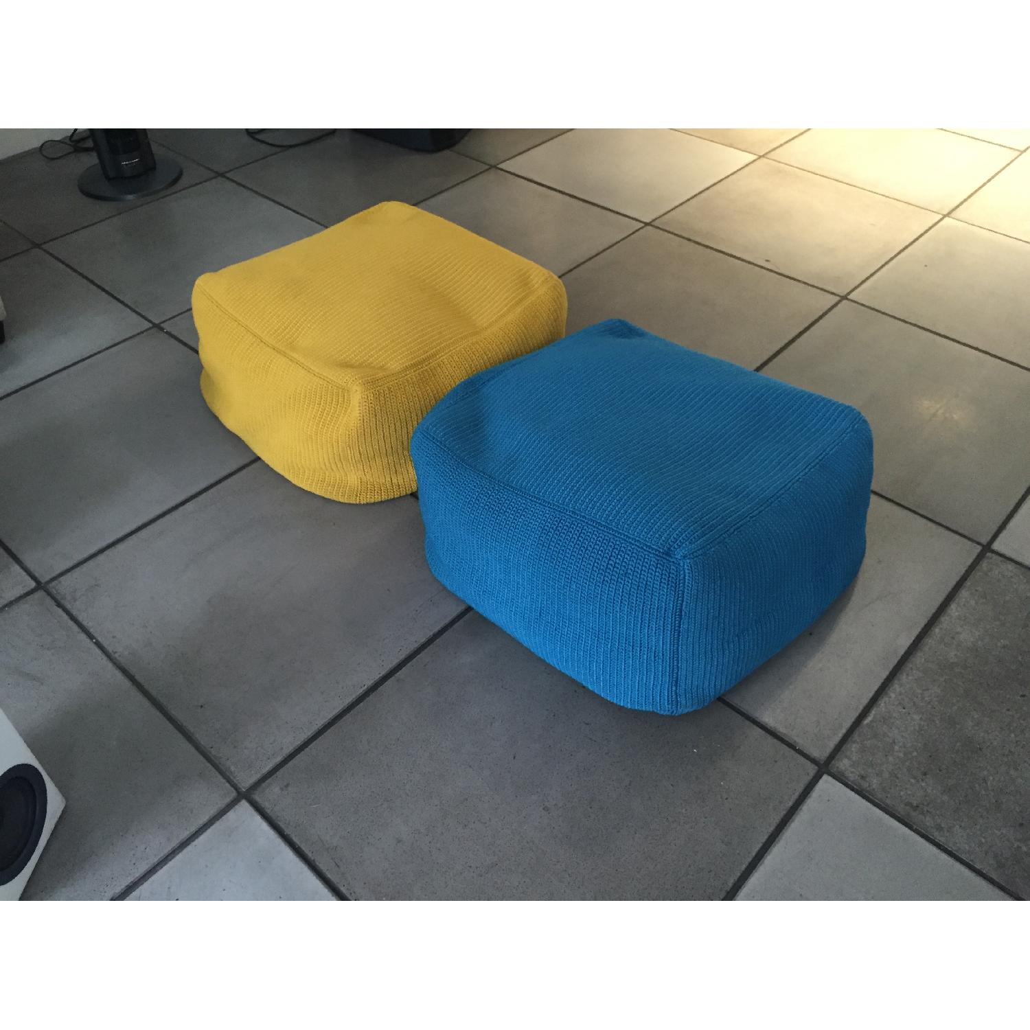 Crate & Barrel Indoor/Outdoor Poufs - image-5