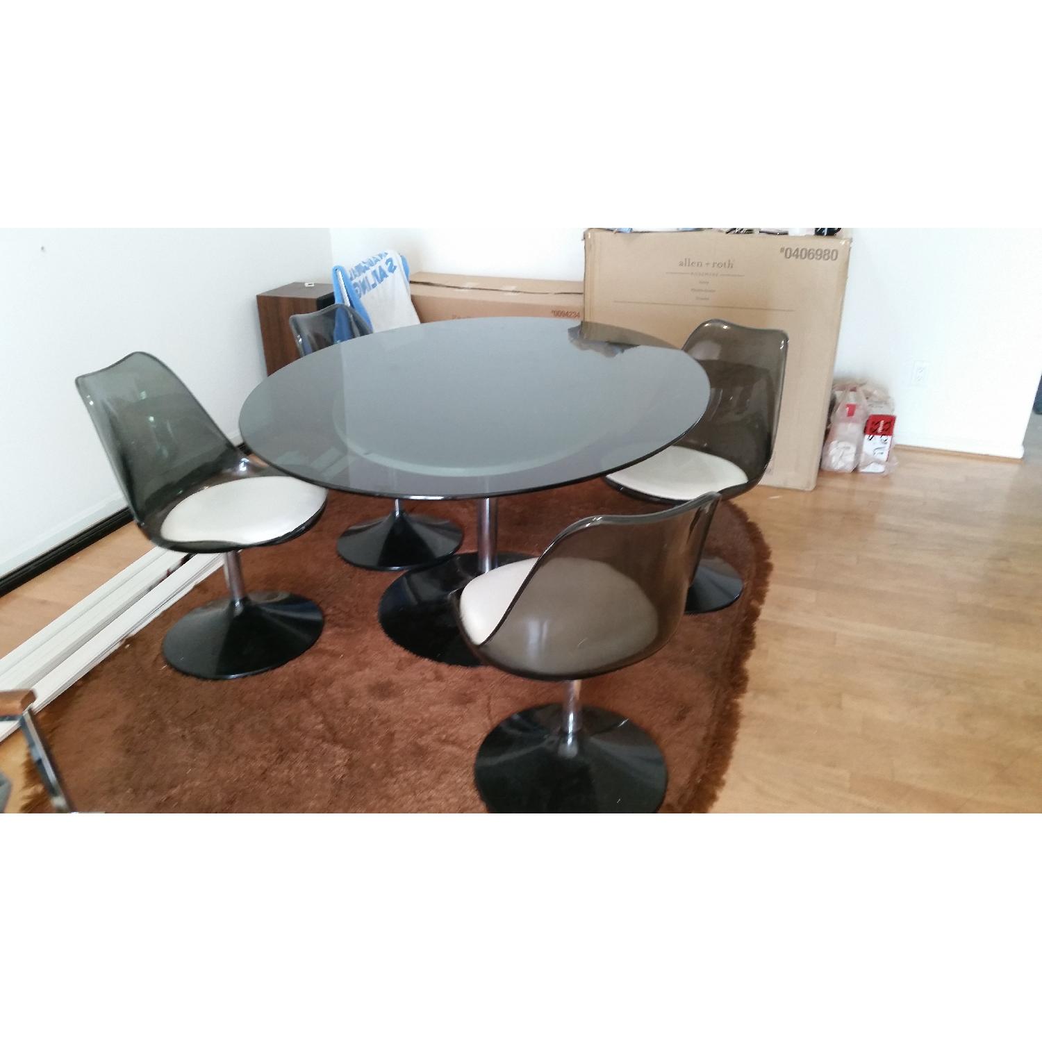 Chromecraft Mid-Century Modern Glass Table w/ 4 Chairs - image-2