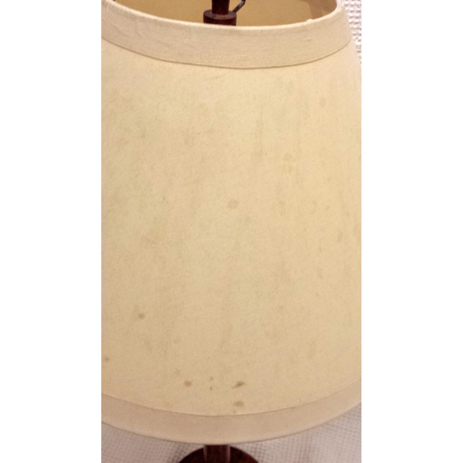 Wood Table Lamp w/ Large Empire Shade - image-2