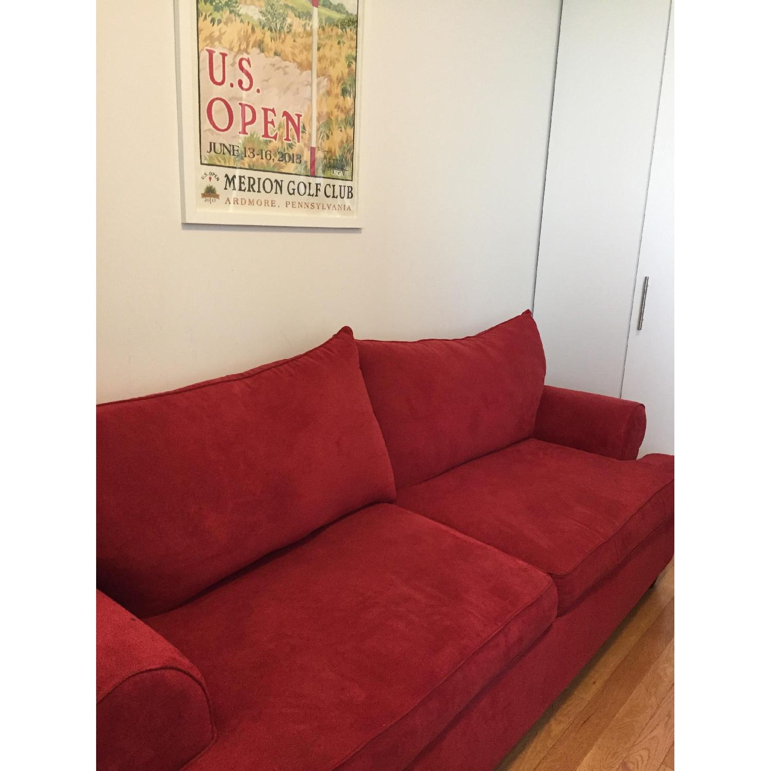 Raymour & Flanigan Red Sofa Bed - image-3