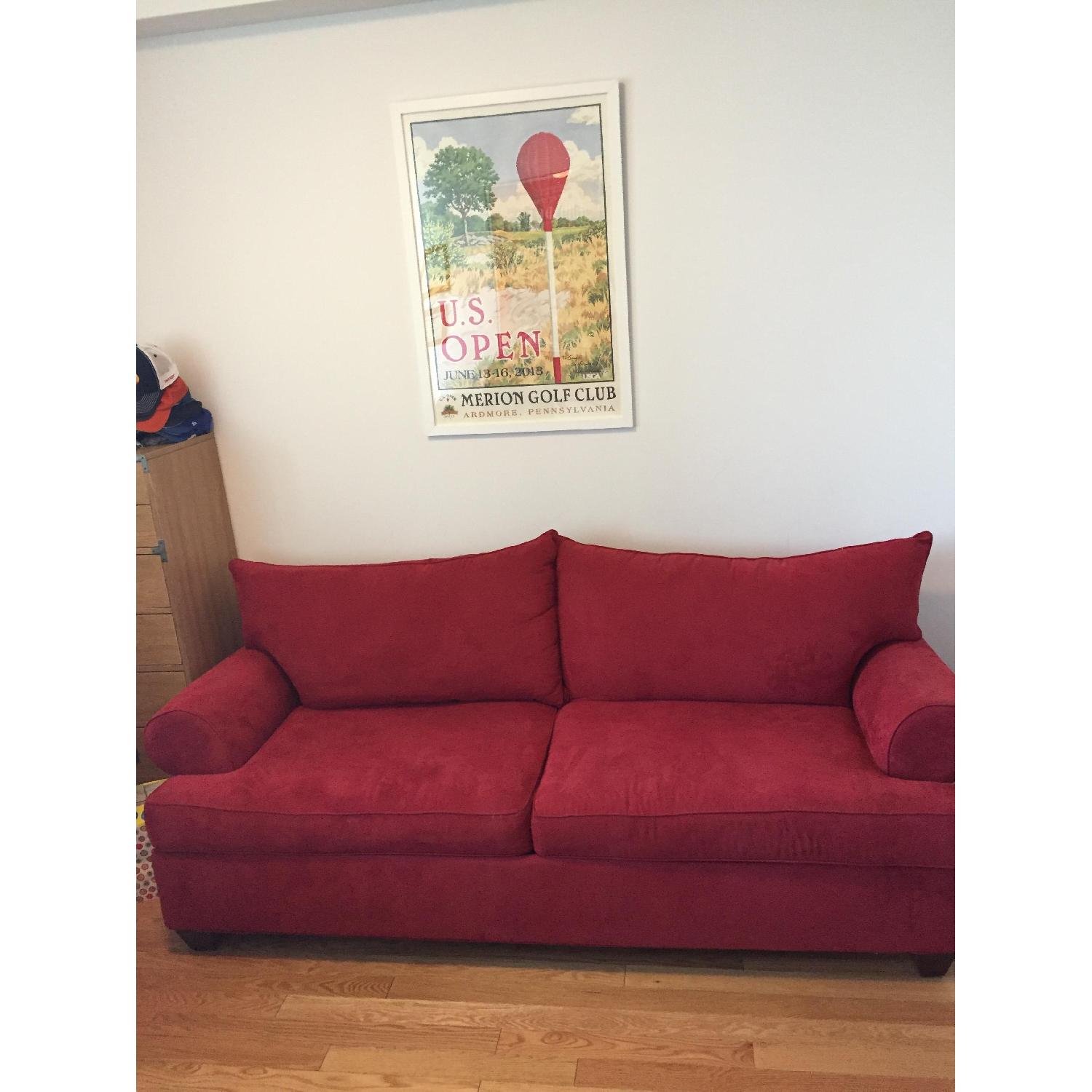 Raymour & Flanigan Red Sofa Bed - image-4