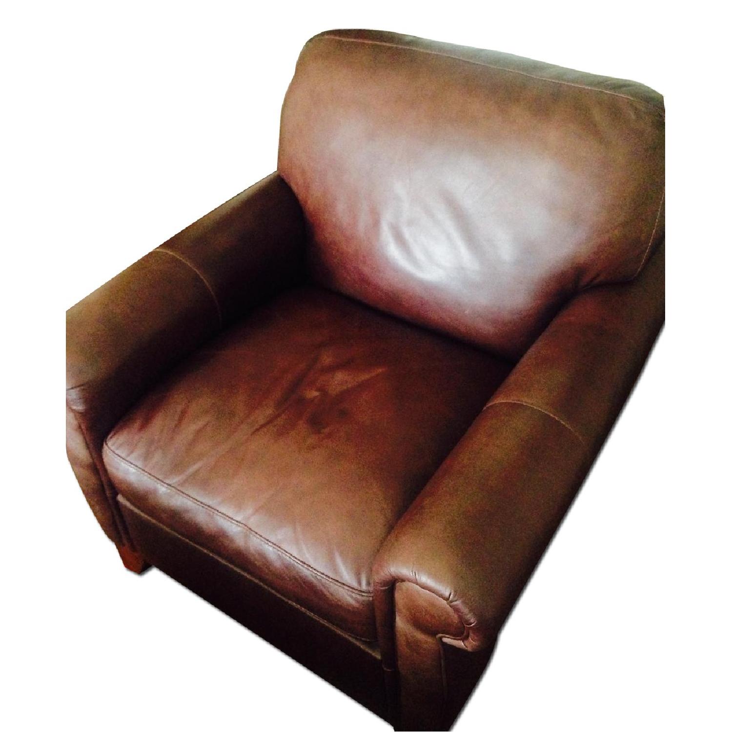 BoConcept 2 Leather Chairs + 1 Ottoman - image-4