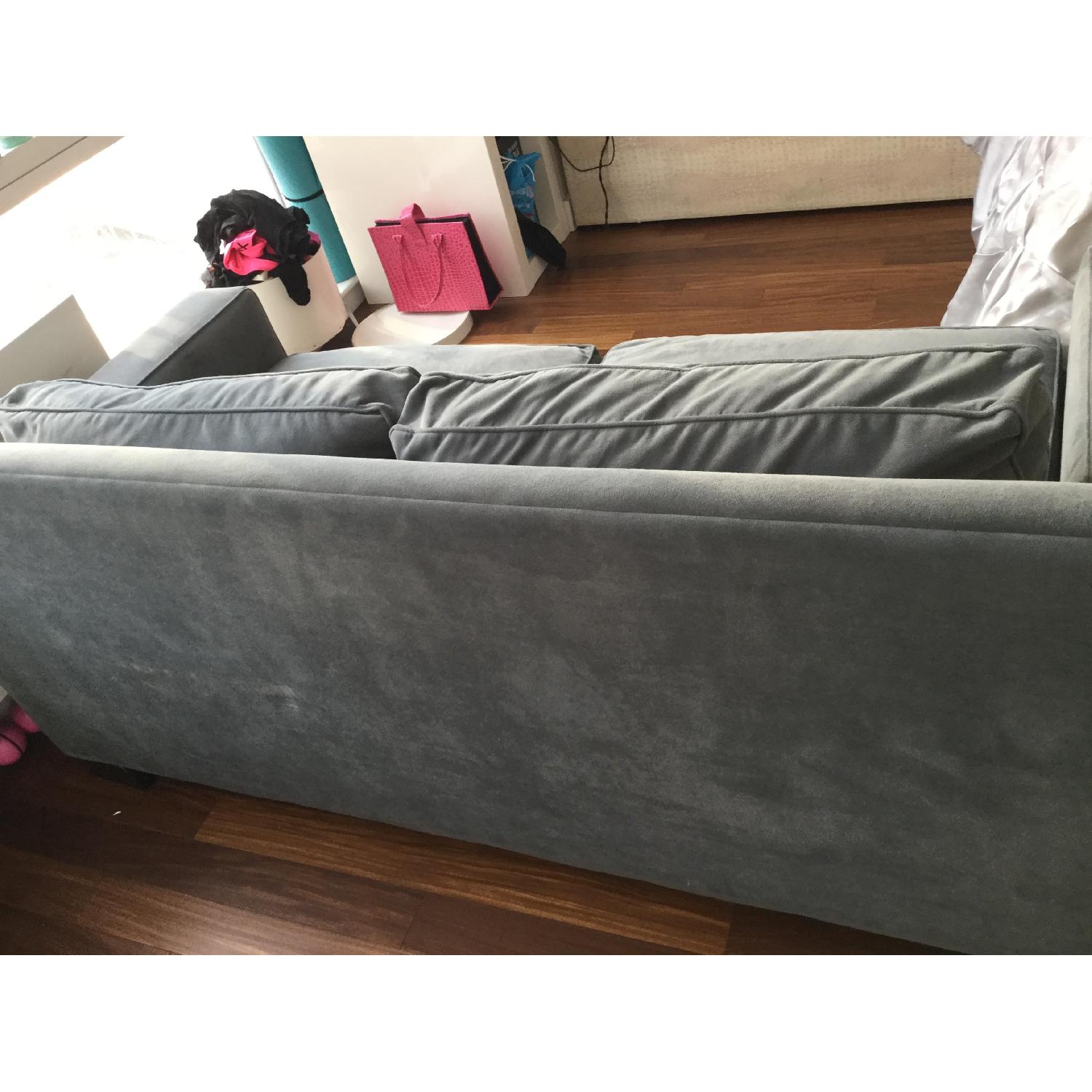 West Elm Blue Loveseat - image-5