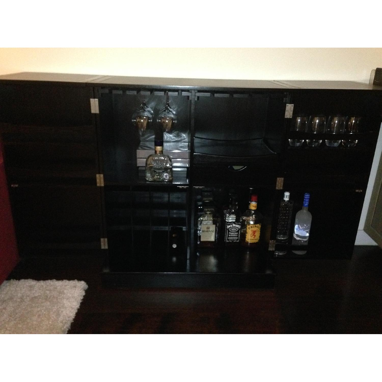 Crate & Barrel Steamer Bar Cabinet - image-3