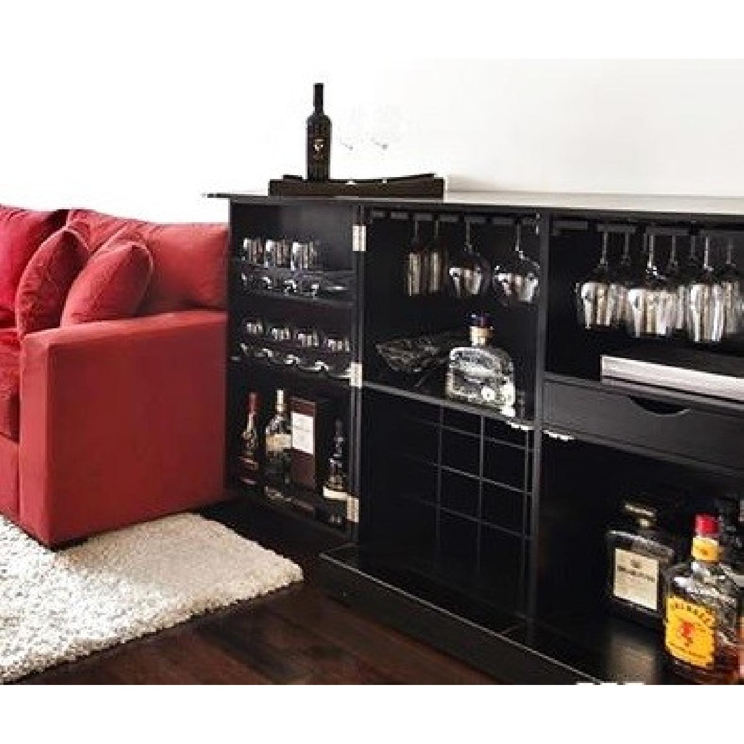 Crate & Barrel Steamer Bar Cabinet - image-4