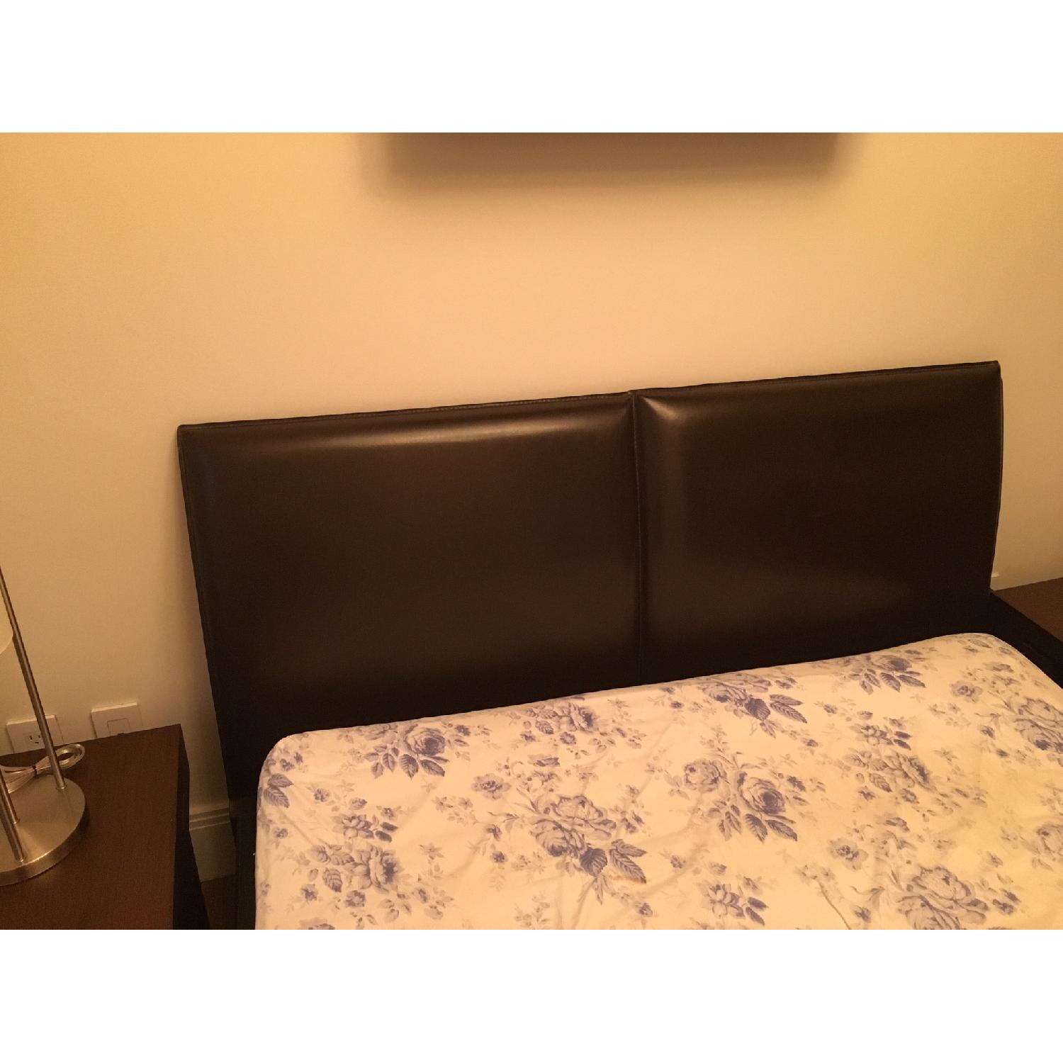 Room & Board Como Leather Full Size Bed Frame - image-2