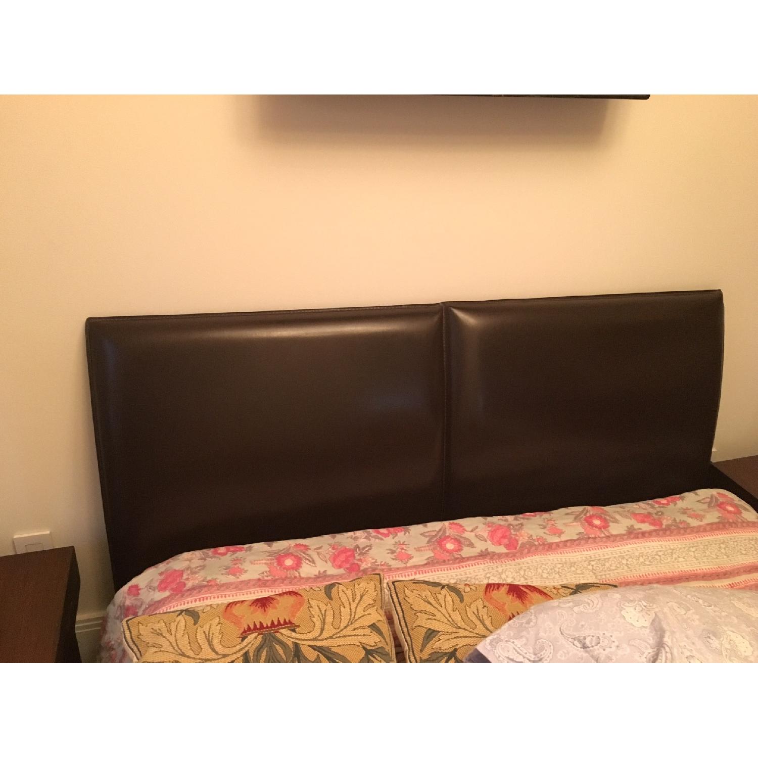 Room & Board Como Leather Full Size Bed Frame - image-4