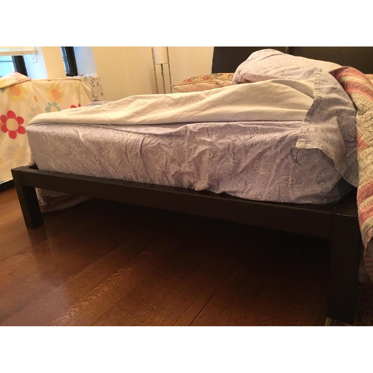 Room & Board Como Leather Full Size Bed Frame - image-6