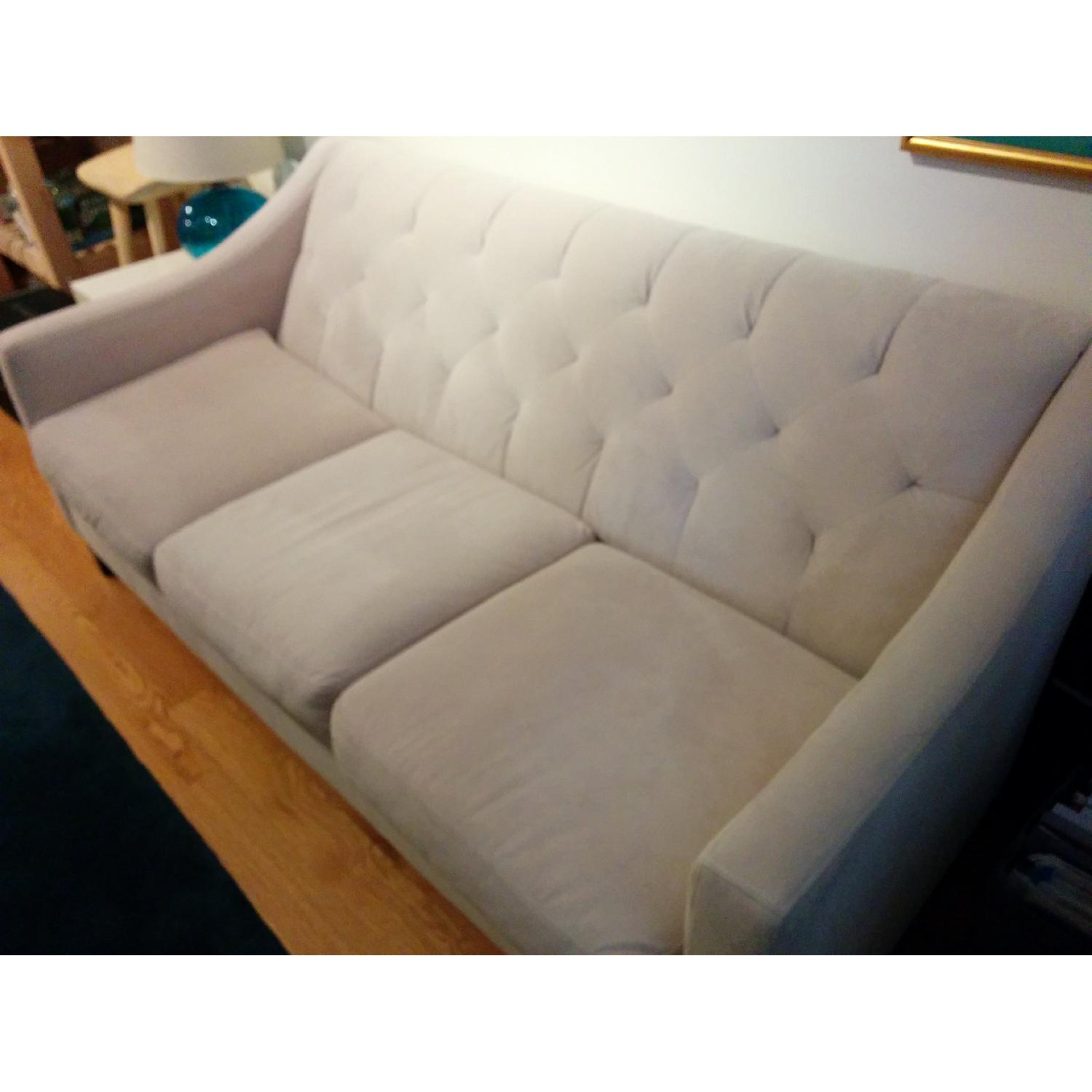 Macy's Chloe Ivory Velvet Tufted Sofa - image-2