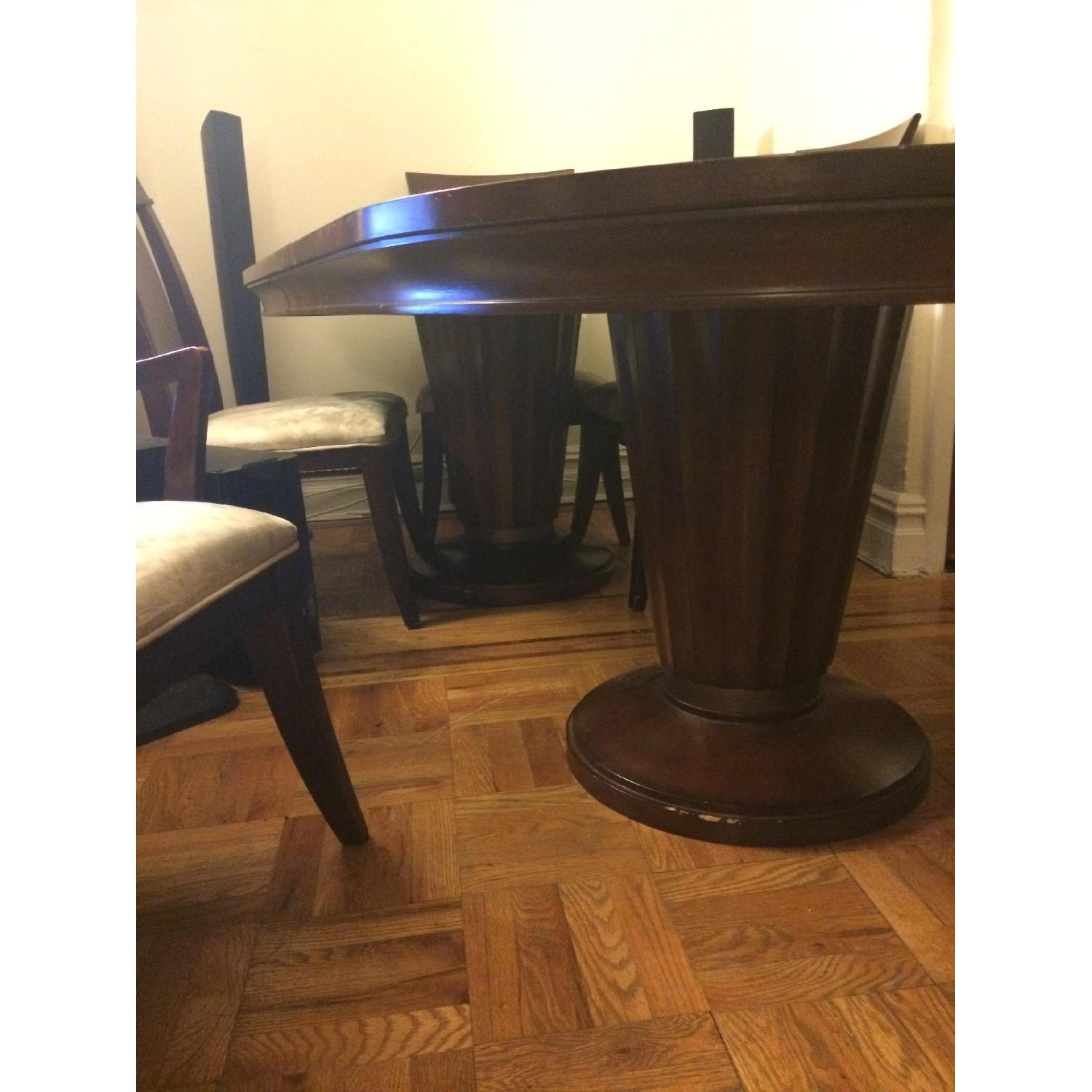 Expandable Dining Table w/ 6 Chairs + China Closet - image-4