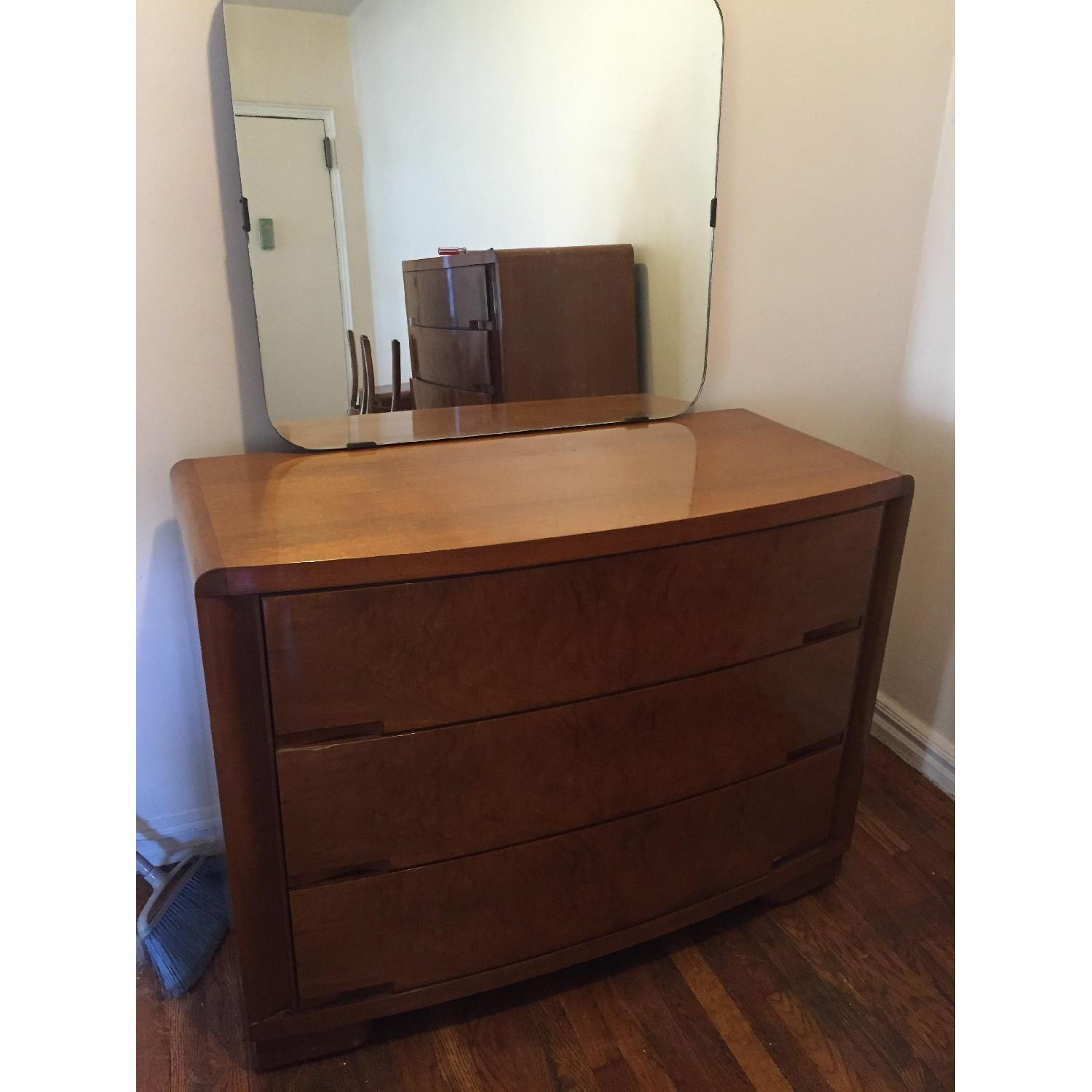 Walnut Dresser w/ Detachable Vanity Mirror - image-1
