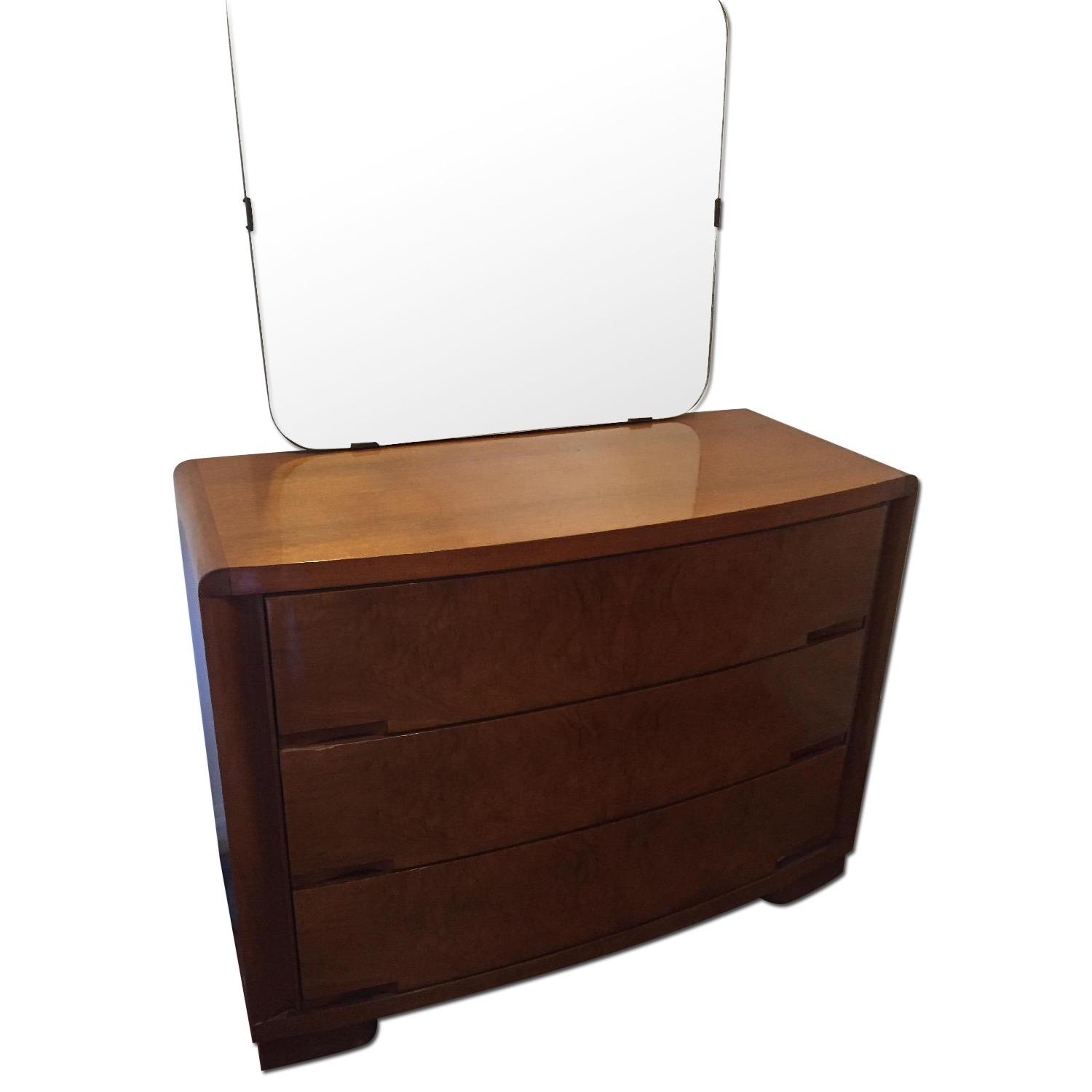 Walnut Dresser w/ Detachable Vanity Mirror - image-0