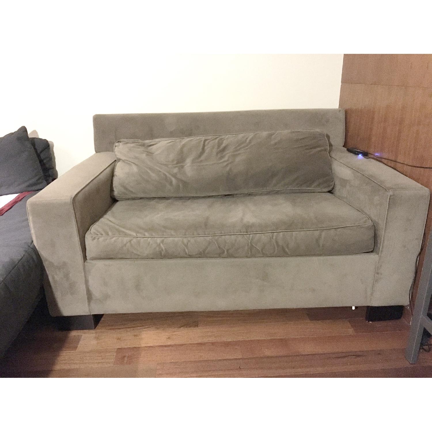 West Elm Sleeper Loveseat - image-1