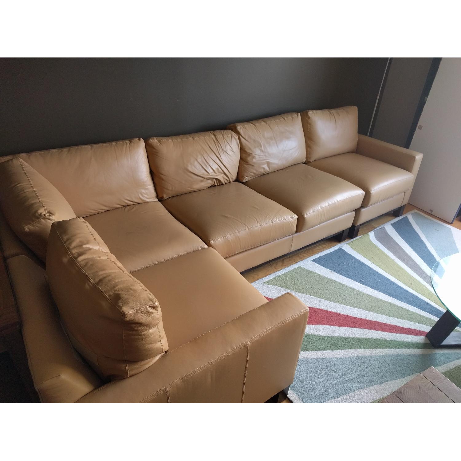 Custom Made Leather Sectional Sofa - image-2