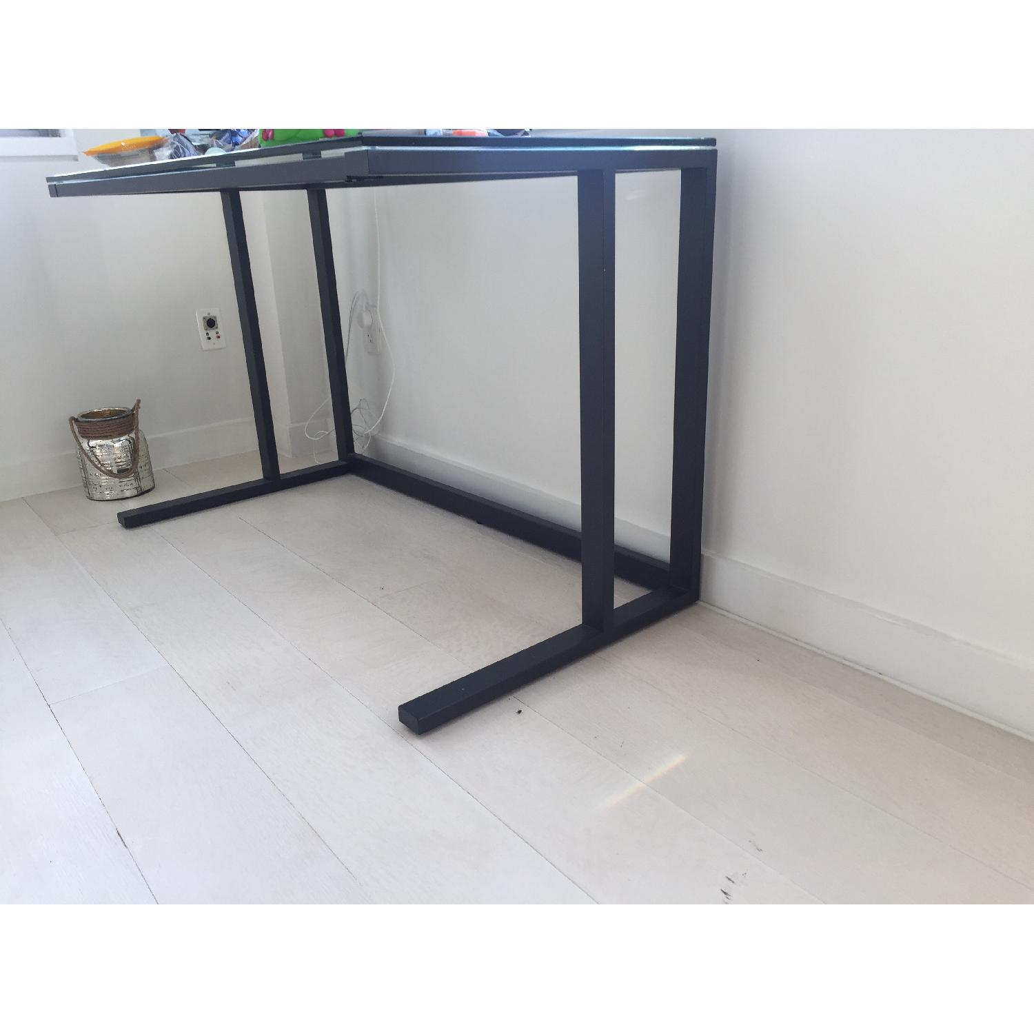 Crate & Barrel Pilsen Glass Desk - image-2