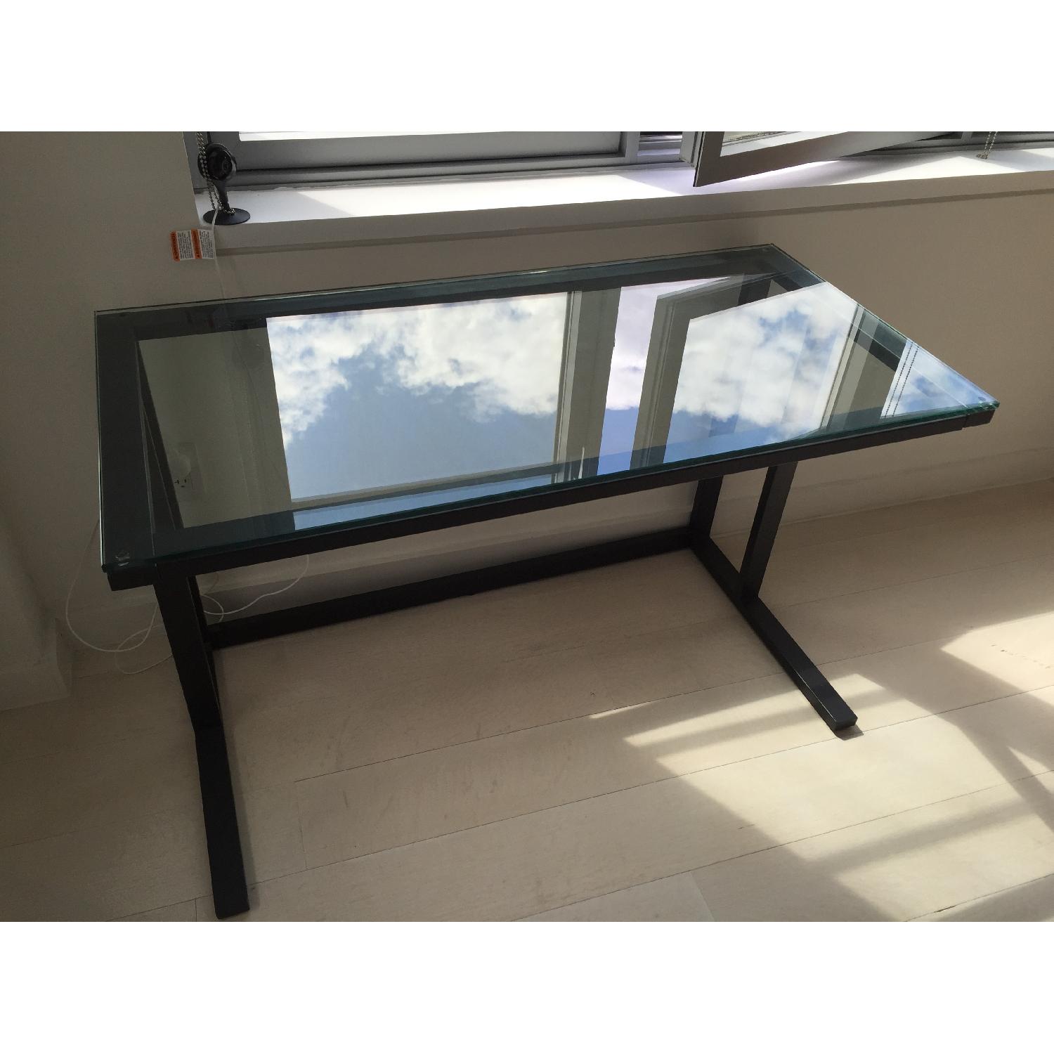 Crate & Barrel Pilsen Glass Desk - image-3