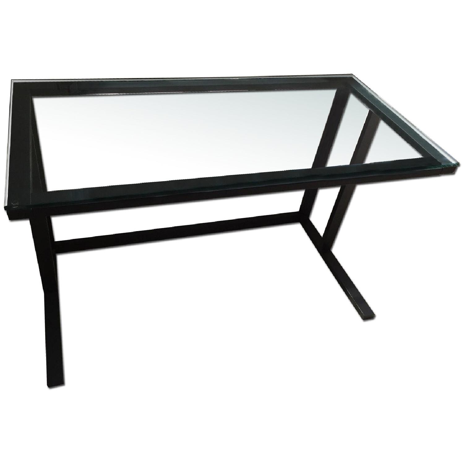 Crate & Barrel Pilsen Glass Desk - image-0