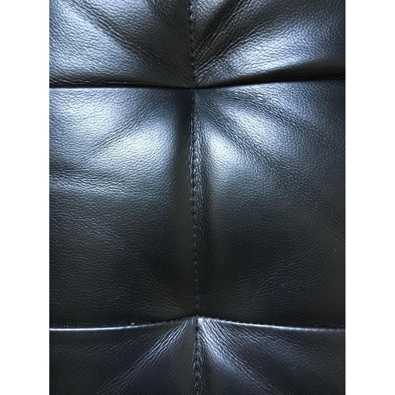 Ikea Landskrona Mid-Century Style Black Leather Sofa - image-5