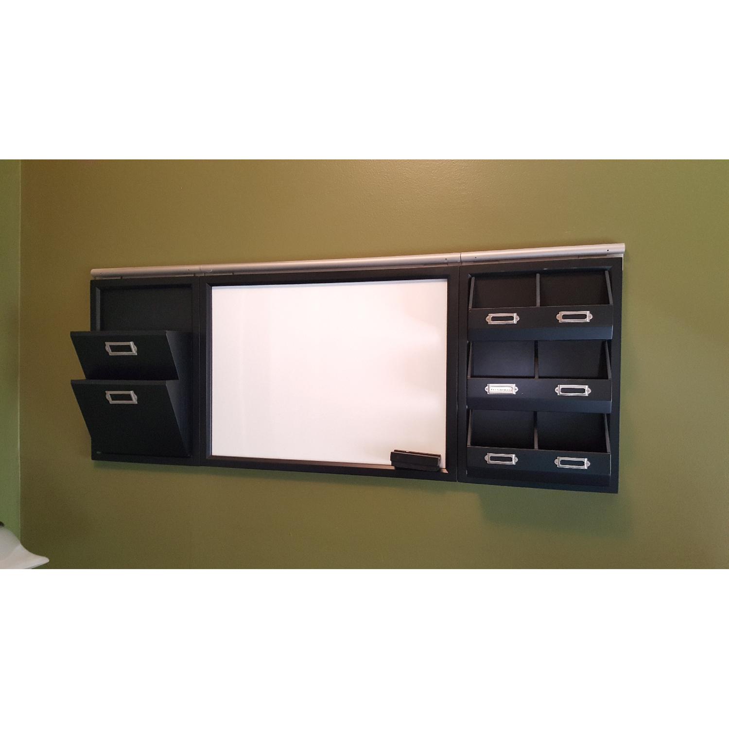 Pottery Barn Black Bedford Desk & Wall Organizer - image-3