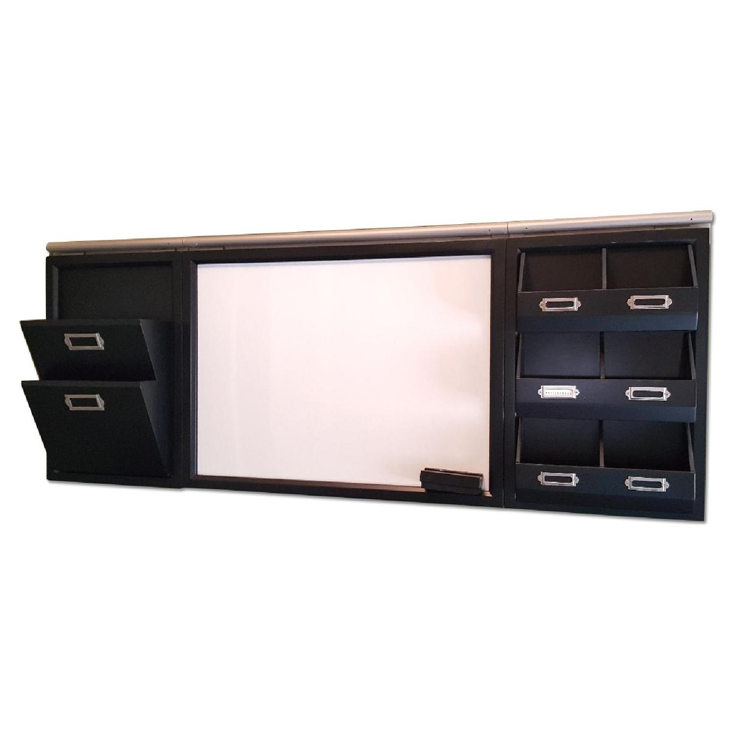 Pottery Barn Black Bedford Desk & Wall Organizer - image-4