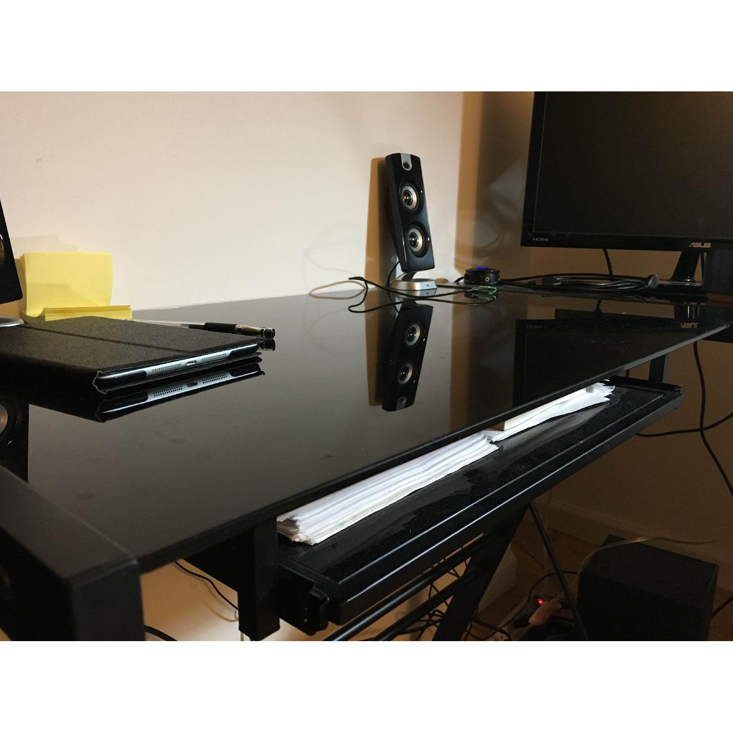 L Shape Desk w/ Glass Top - image-2