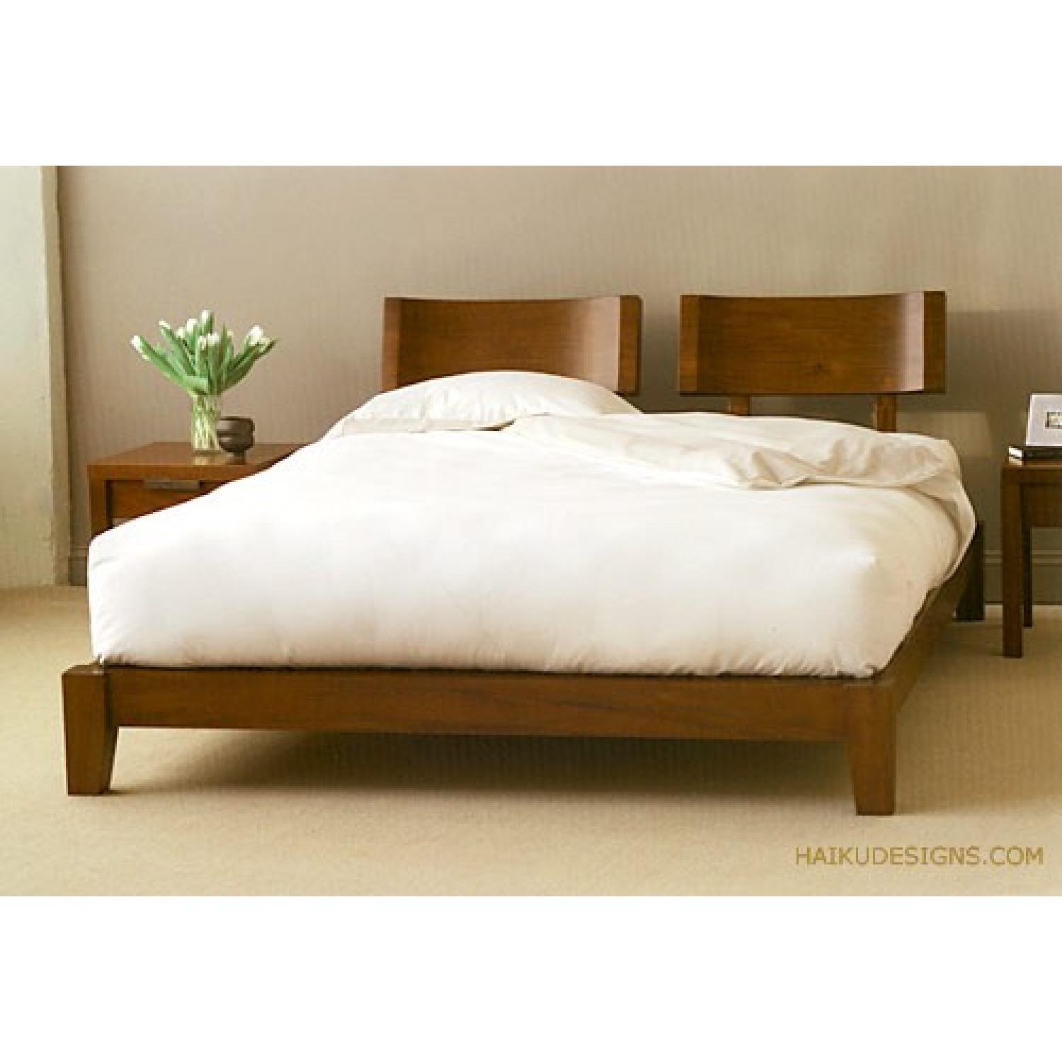 Japanese Edo Syle Queen Mahogany Bed - image-5