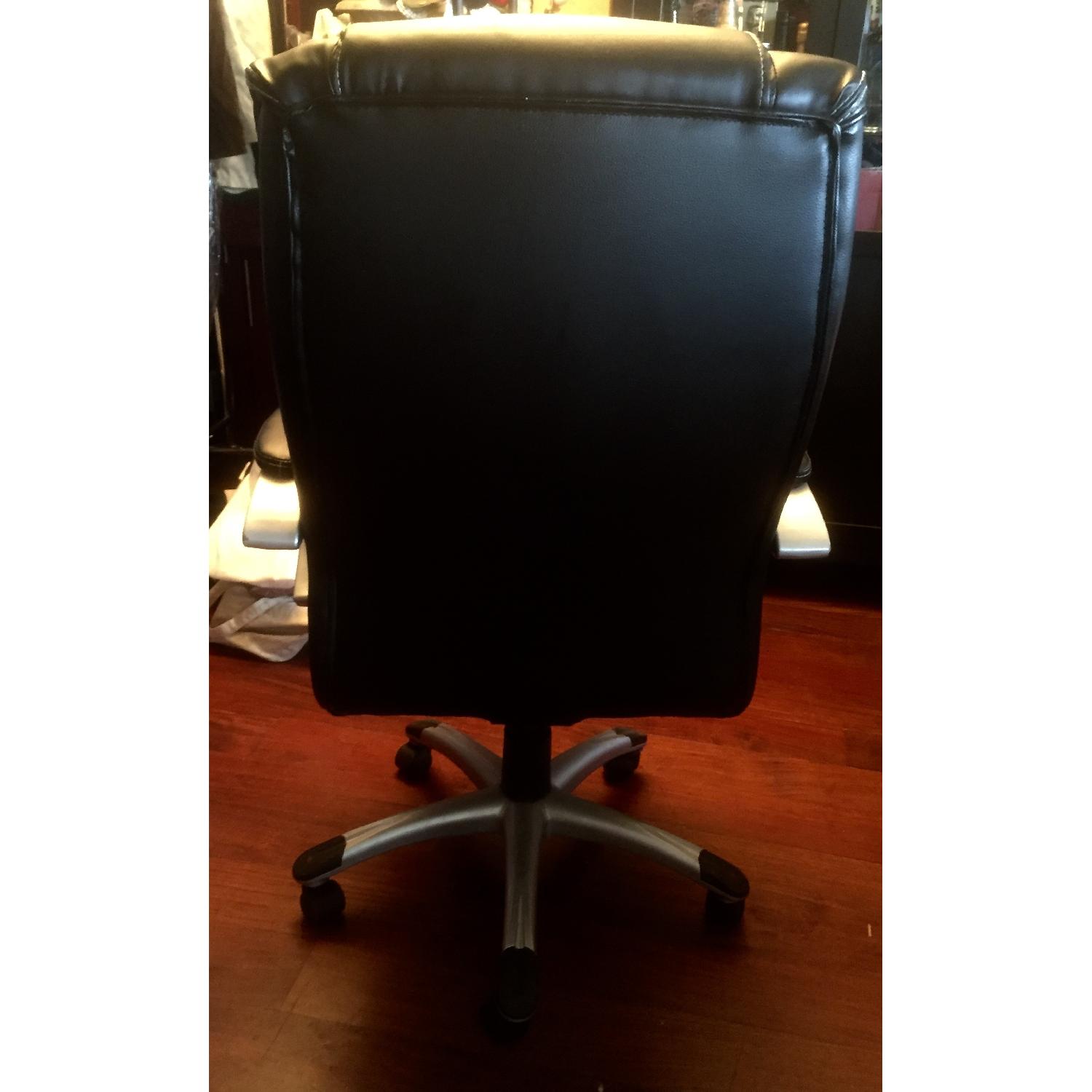 Monarch Specialties Faux Leather Office Chair in Black - image-3