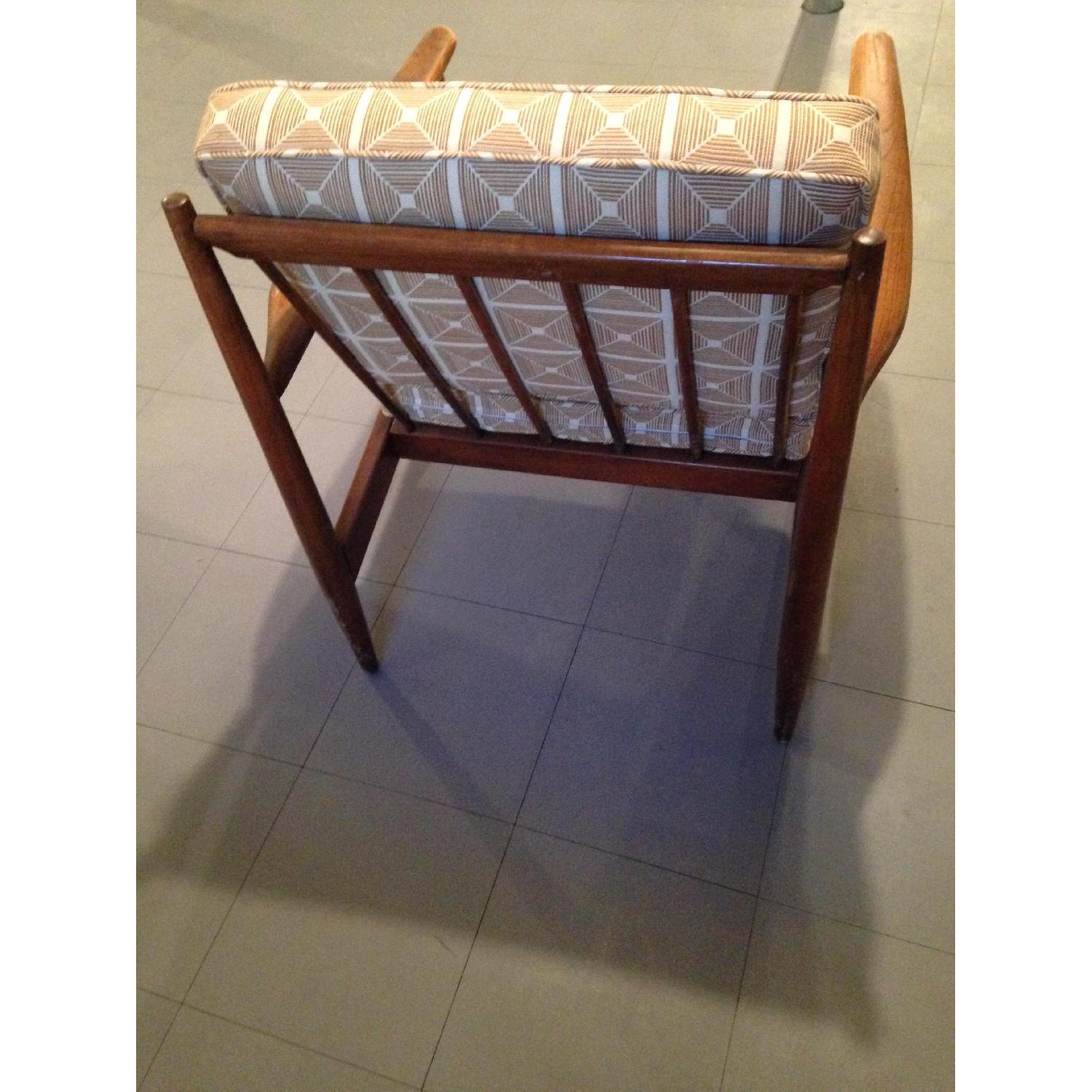 Danish Modern Chairs w/ Dwell Studio Upholstery - image-1