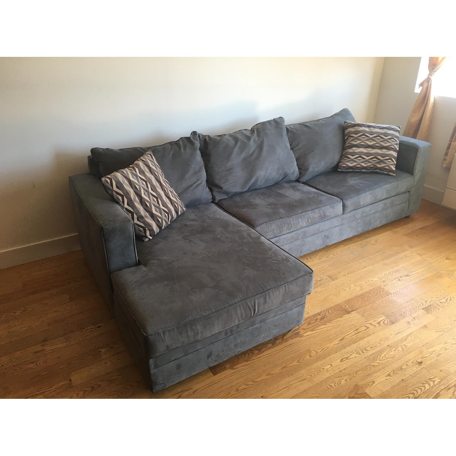 Bob's Suede Sectional Sofa - image-1