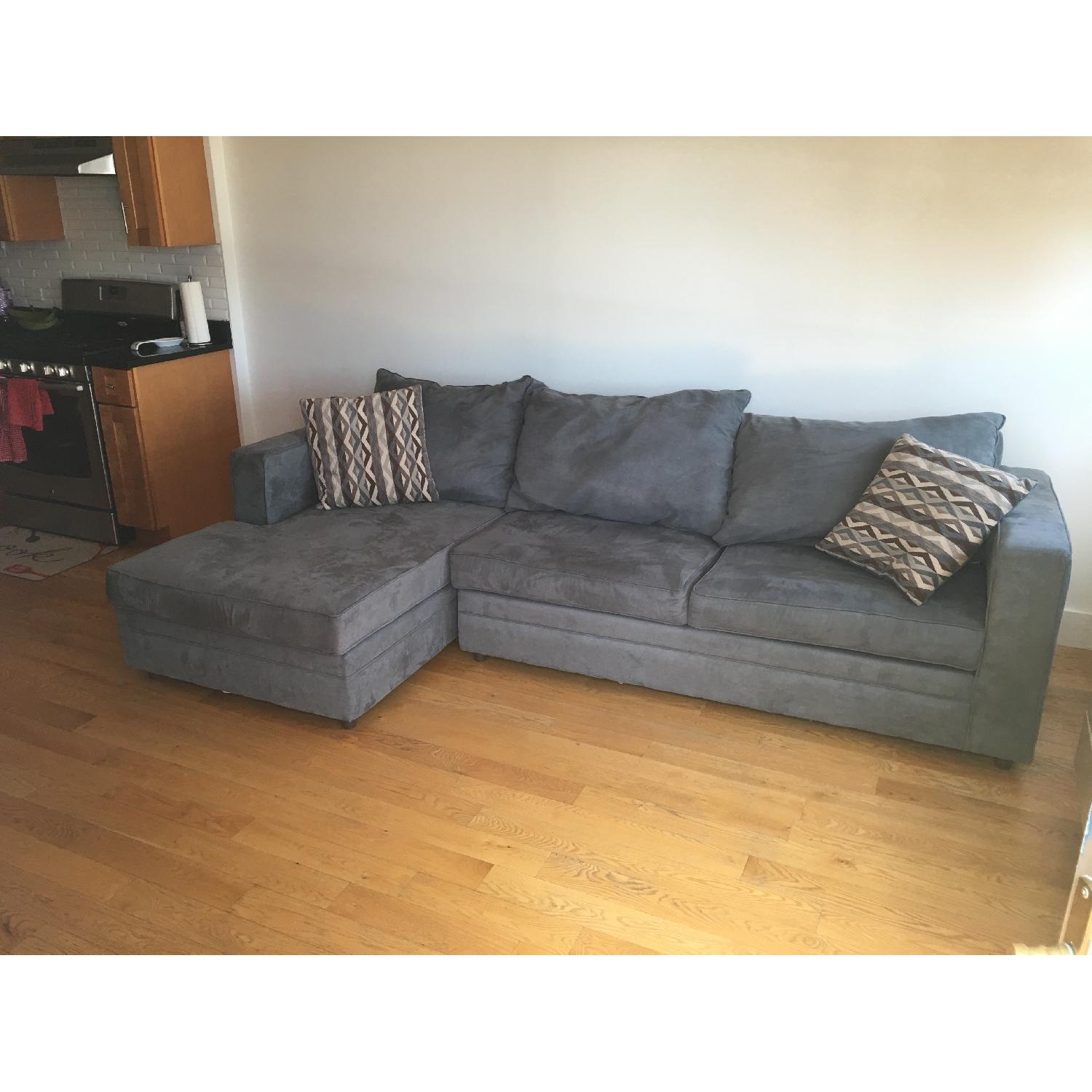 Bob's Suede Sectional Sofa - image-2
