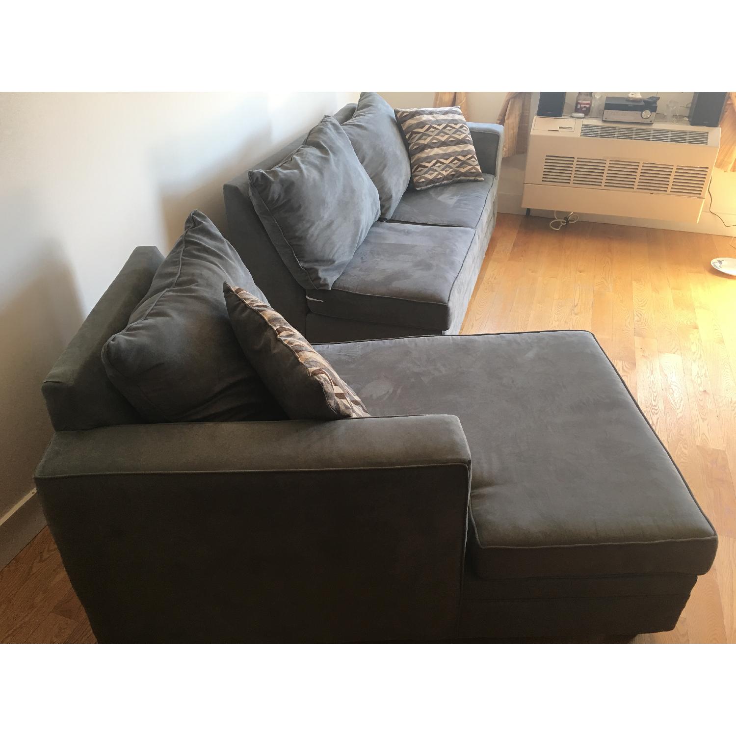 Bob's Suede Sectional Sofa - image-3