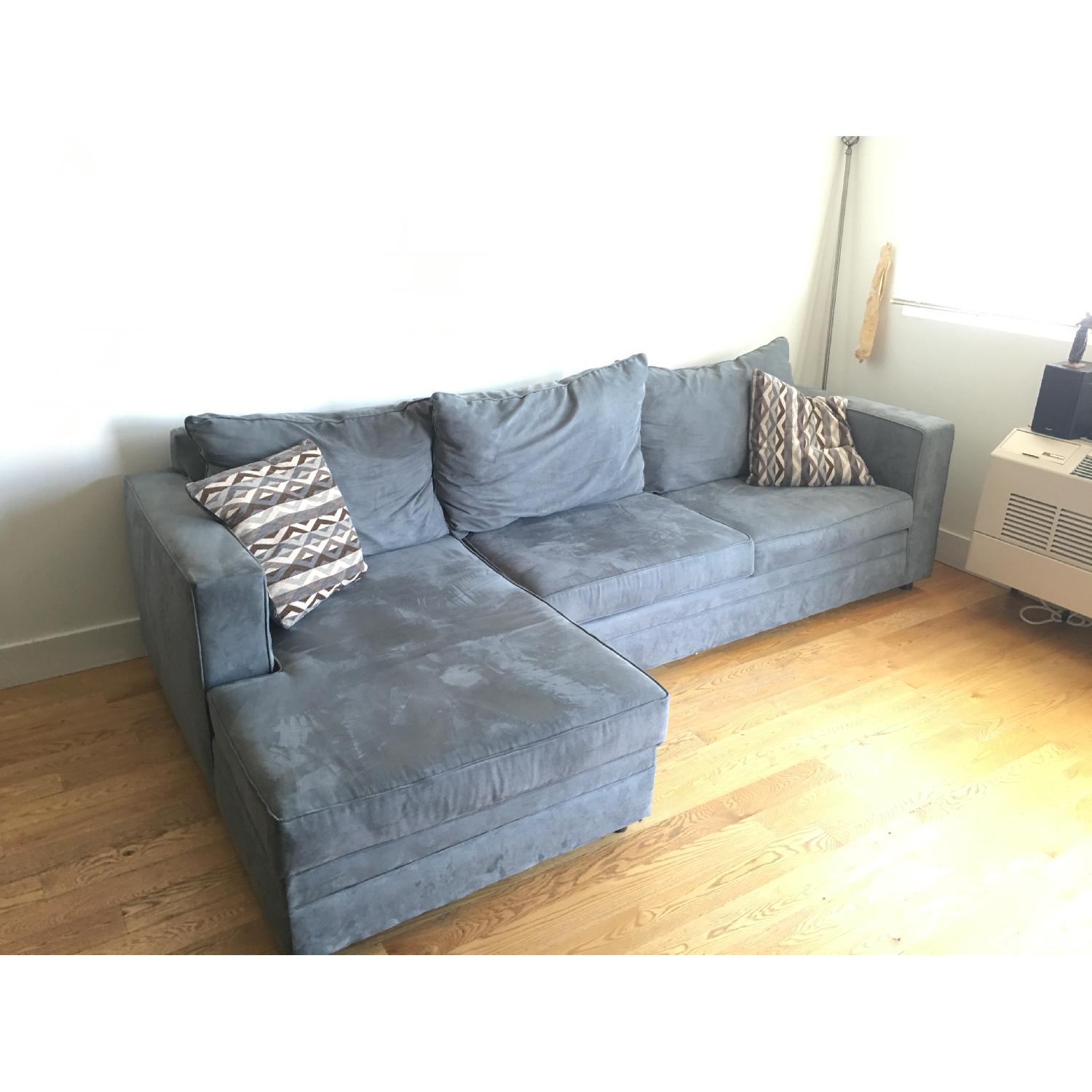 Bob's Suede Sectional Sofa - image-4