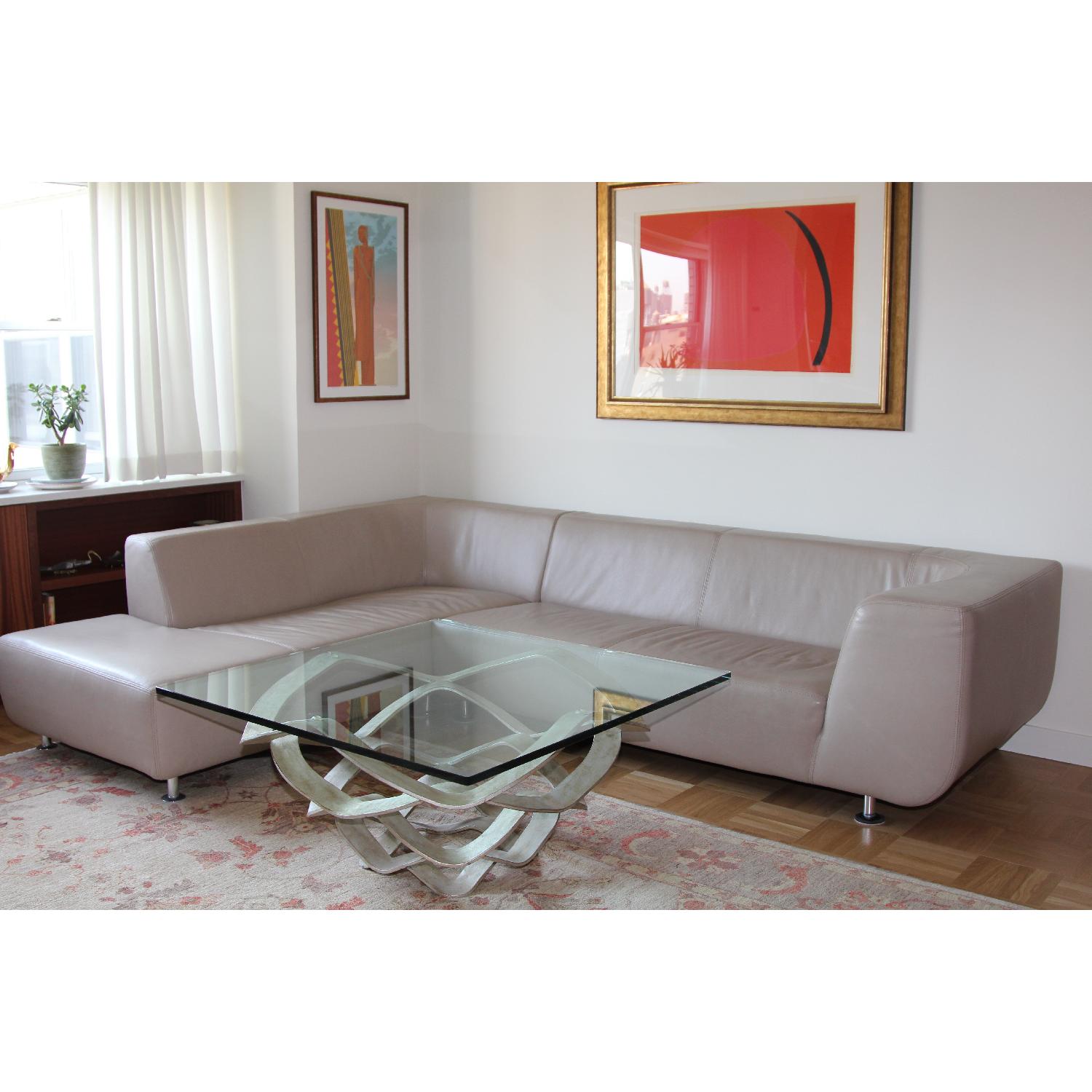 Maurice Villency Leather Sectional - image-3