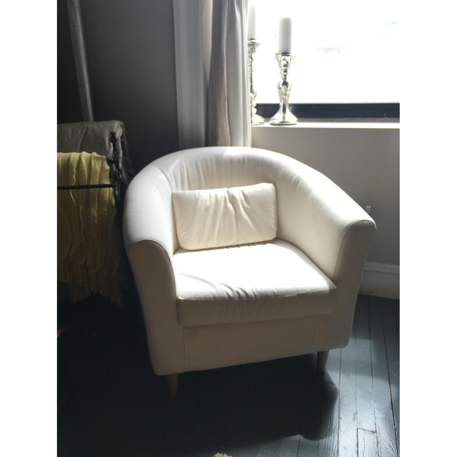 Ikea Tullsta White Accent Chair - image-1