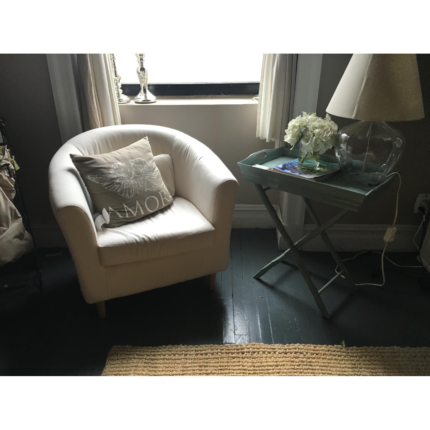 Ikea Tullsta White Accent Chair - image-2