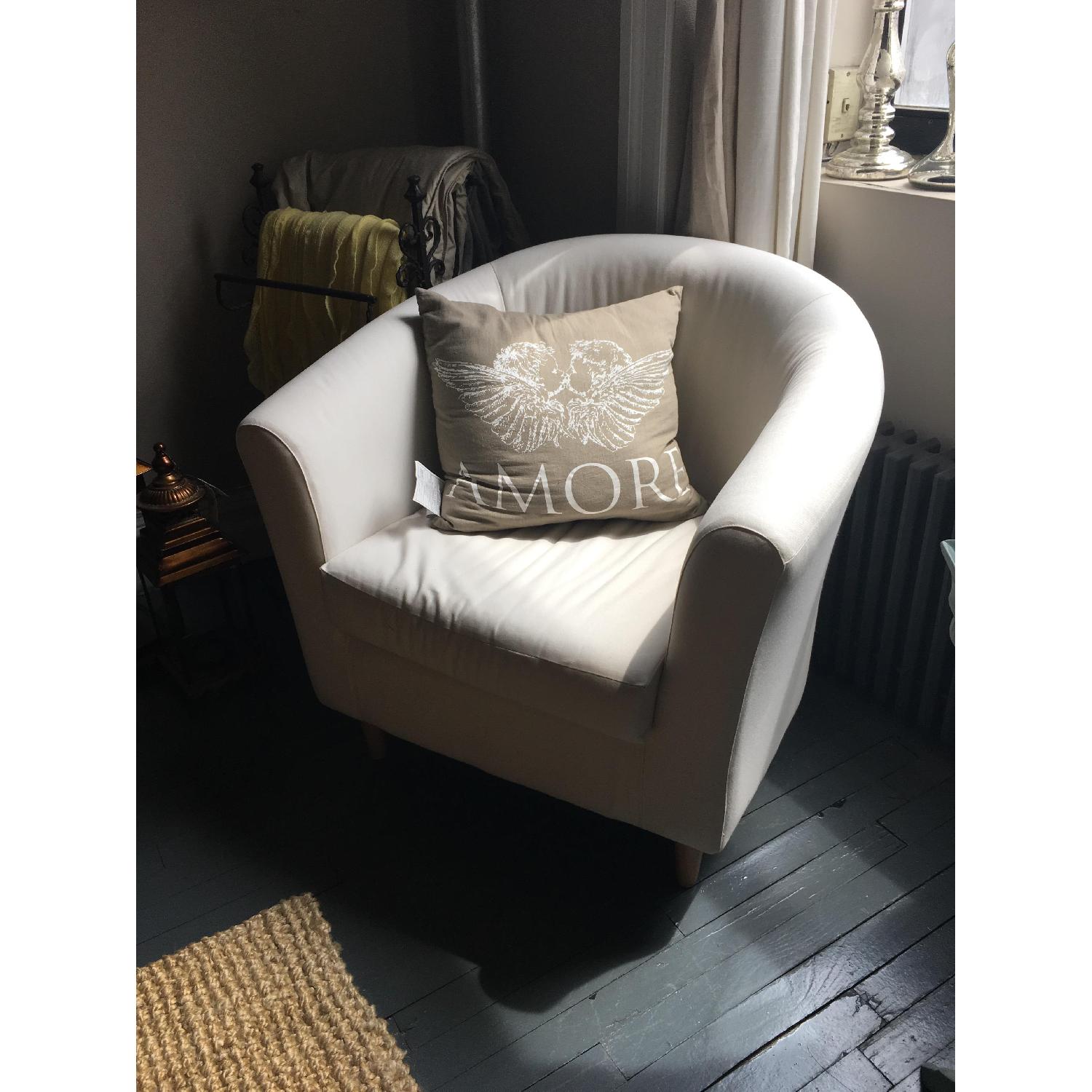 Ikea Tullsta White Accent Chair - image-3